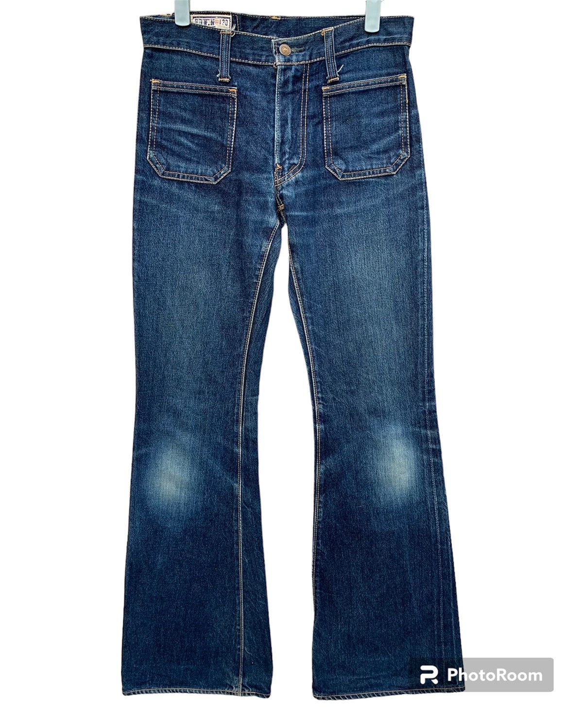 Edwin × Vintage Vintage Edwin Super Flare Bush Pant Bell Bottom Denim Size US 28 / EU 44 - 1 Thumbnail