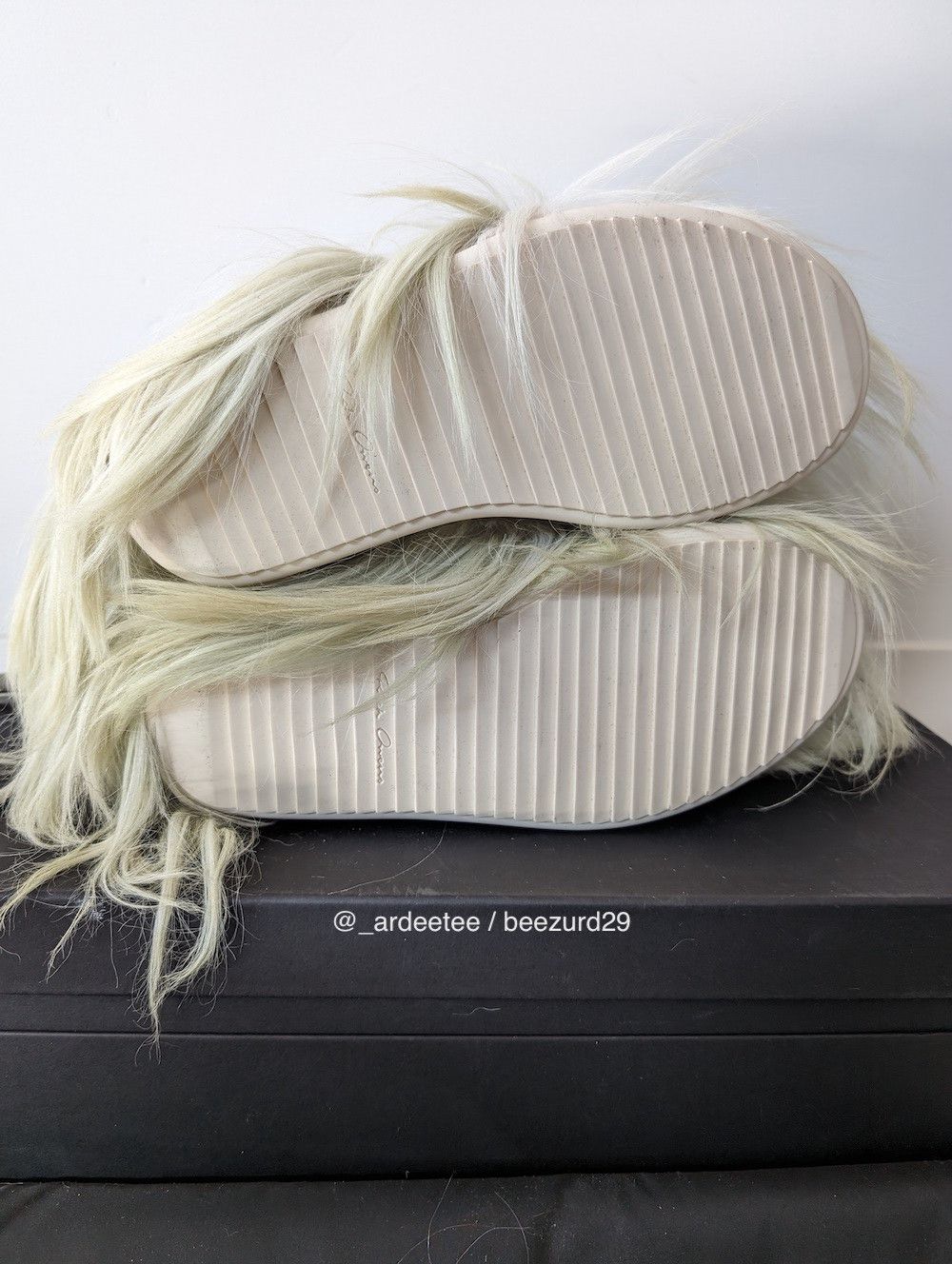 Moncler × Rick Owens *NEW* FUR BIGROCKS BOOTS ACID DEGRADE Size US 10 / EU 43 - 10 Thumbnail