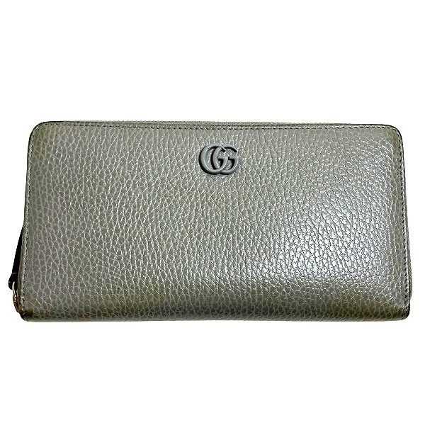 Gucci Gucci Gucci GG Marmont Textured Leather Long Wallet Leather Long Wallet 456117 Size ONE SIZE - 1 Thumbnail