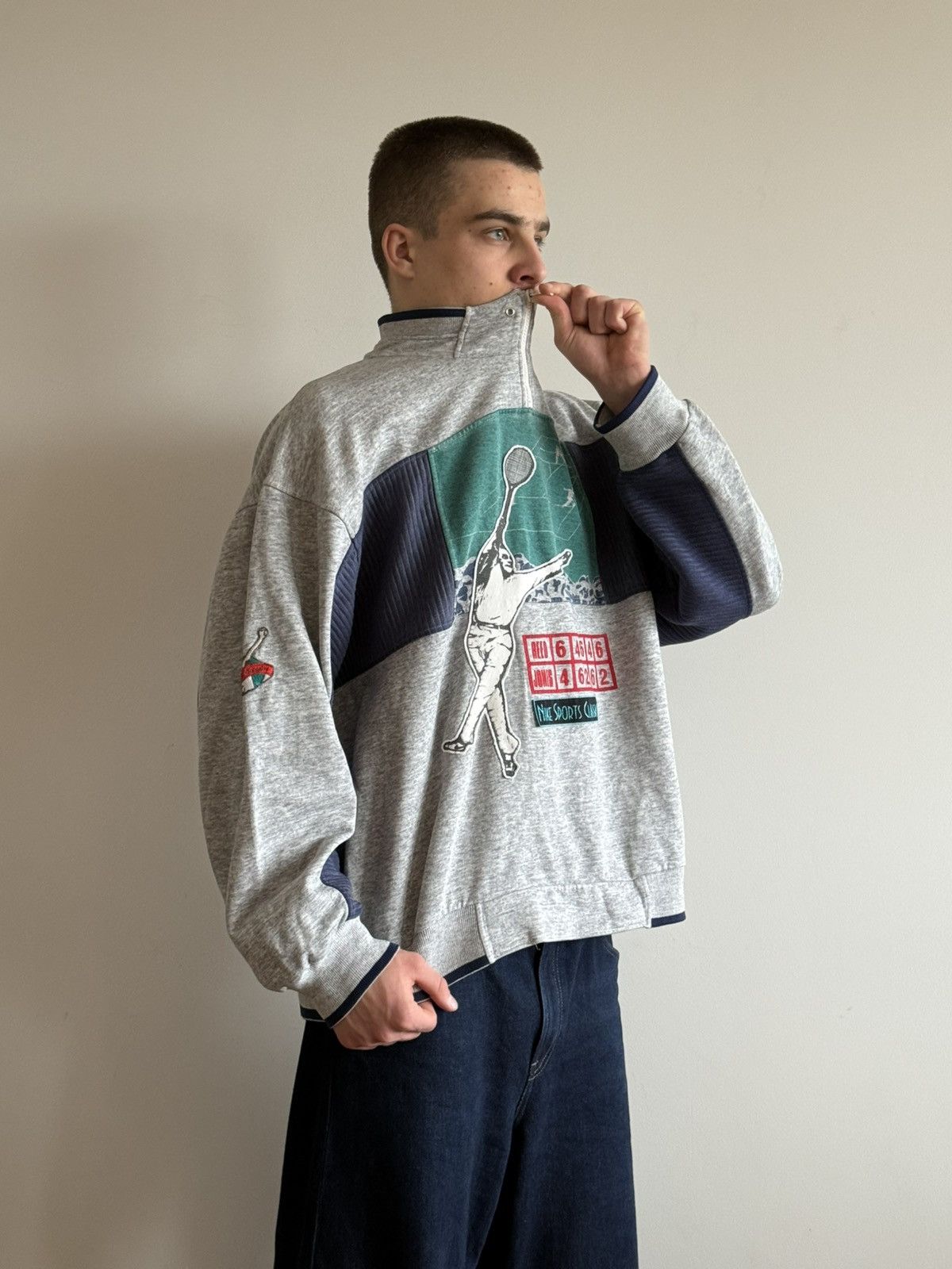 Nike Vintage 80s Nike Orego USA Tennis Sports Classics 1/4 zip Size US XXL / EU 58 / 5 - 3 Thumbnail
