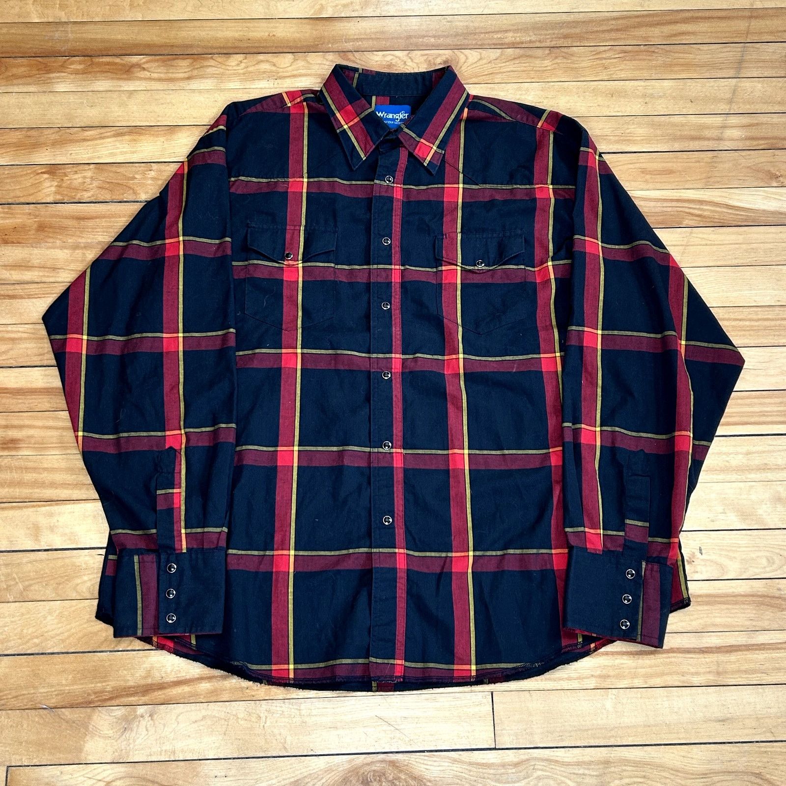 Wrangler 90s Wrangler Pearl Snap Flannel Size US L / EU 52-54 / 3 - 1 Thumbnail