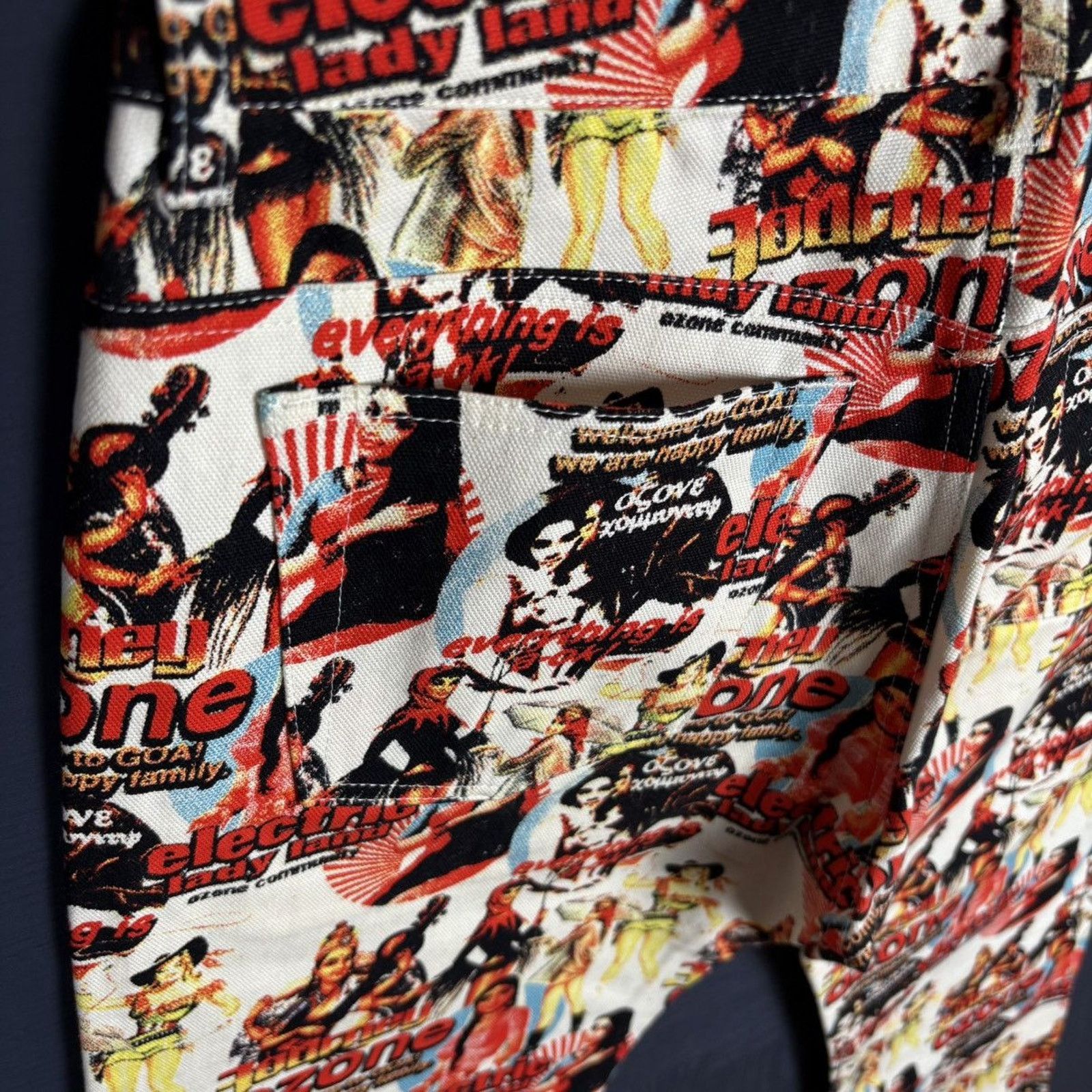Harley Davidson × Japanese Brand × Vintage ‘90s🇯🇵OZONE COMMUNITY ELECTRIC LADY LAND DENIM Size US 30 / EU 46 - 7 Thumbnail