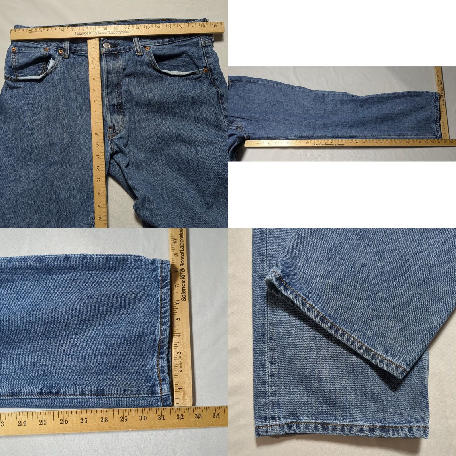 Levi's VTG Levi's 501 Original Fit Jeans Men Straight Button Fly Medium Wash 38x32 Blue Denim Straight Leg Five Pocket N/A Size US 38 / EU 54 - 8 Thumbnail