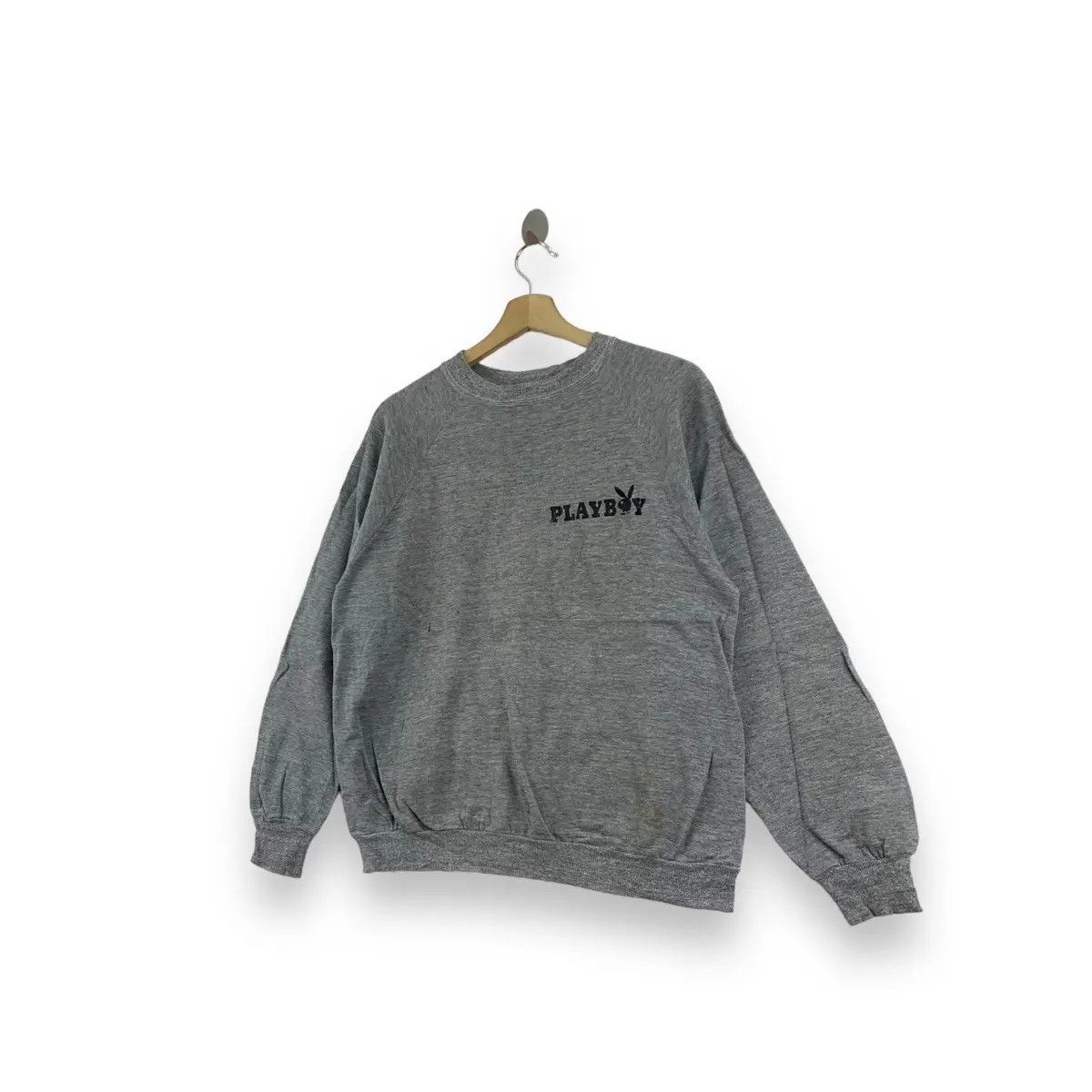 Playboy Vintage 90’ PLAYBOY BUNNY MAGAZINE Embossed Crewneck Size US L / EU 52-54 / 3 - 6 Thumbnail