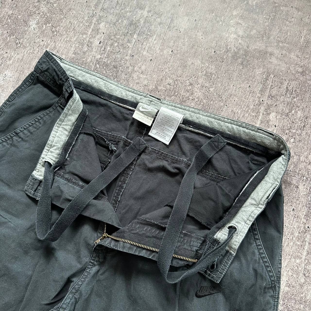 Nike × Vintage Nike y2k Vintage Denim Cargo Avant Garde Straight Pants Size US 34 / EU 50 - 7 Thumbnail