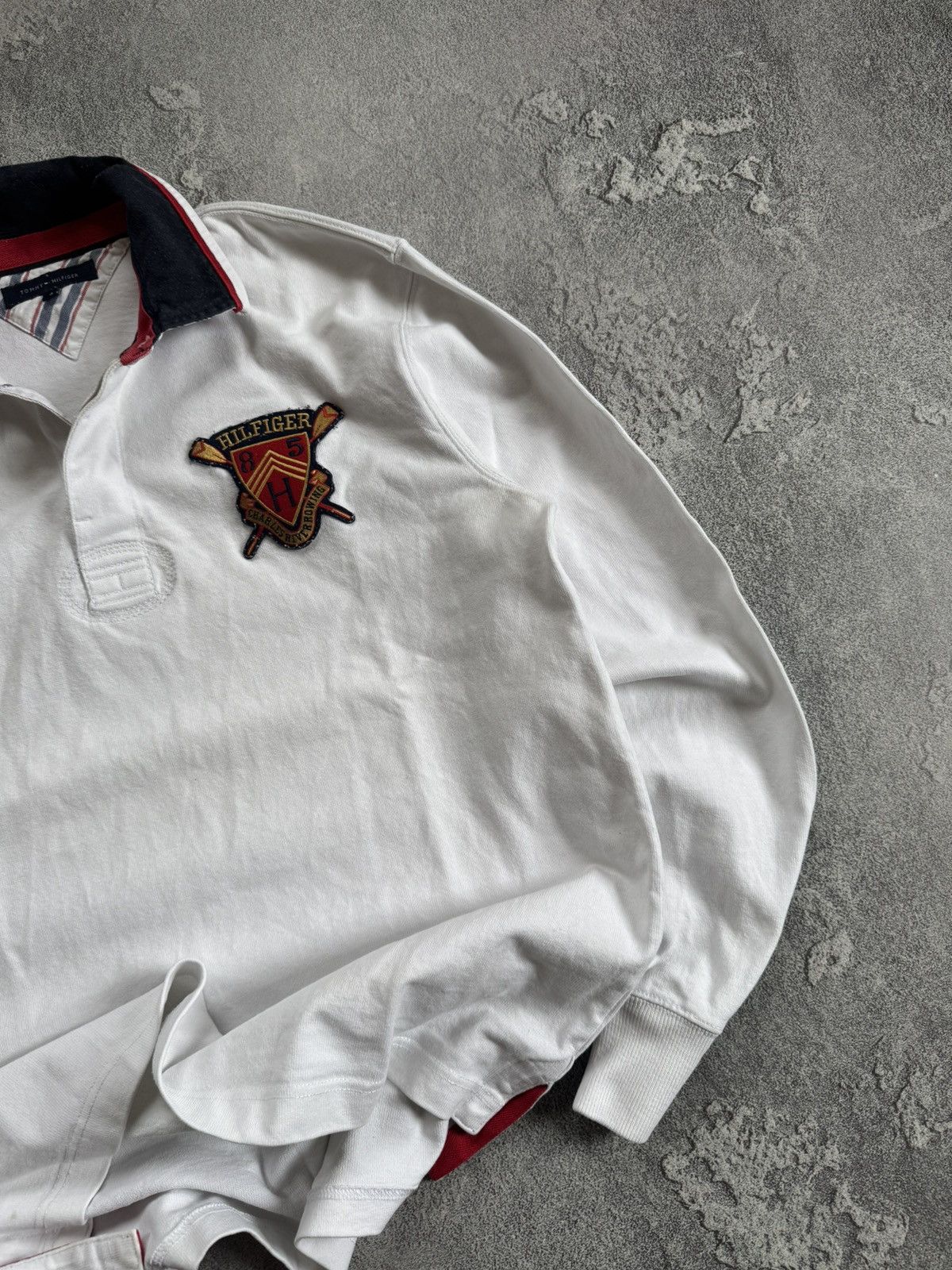 Tommy Hilfiger × Vintage Tommy Hilfiger L vintage rugby long sleeve polo sweatshirt Size US L / EU 52-54 / 3 - 3 Thumbnail