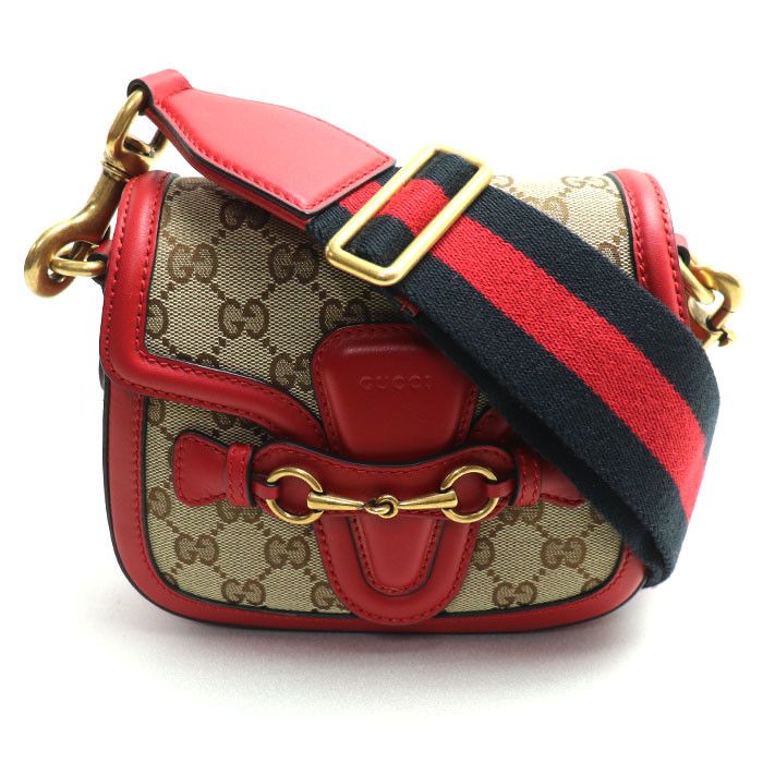 Gucci Gucci Lady Web GG Canvas Shoulder Bag Canvas Shoulder Bag 384821 in Beige, Women's