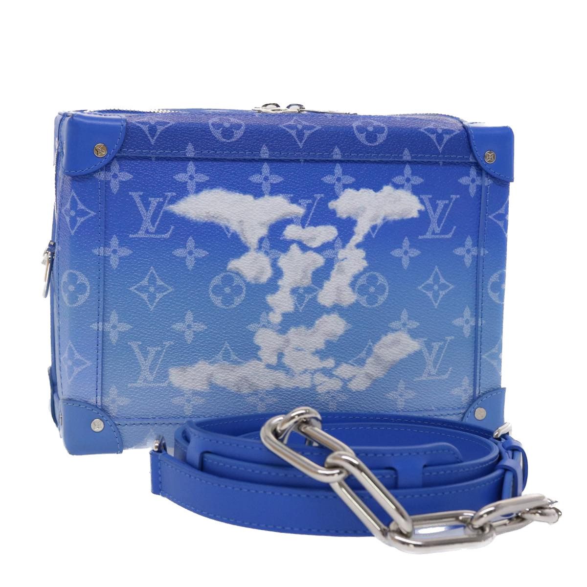 LOUIS VUITTON Monogram Clouds Soft Trunk Shoulder Bag Blue M45430