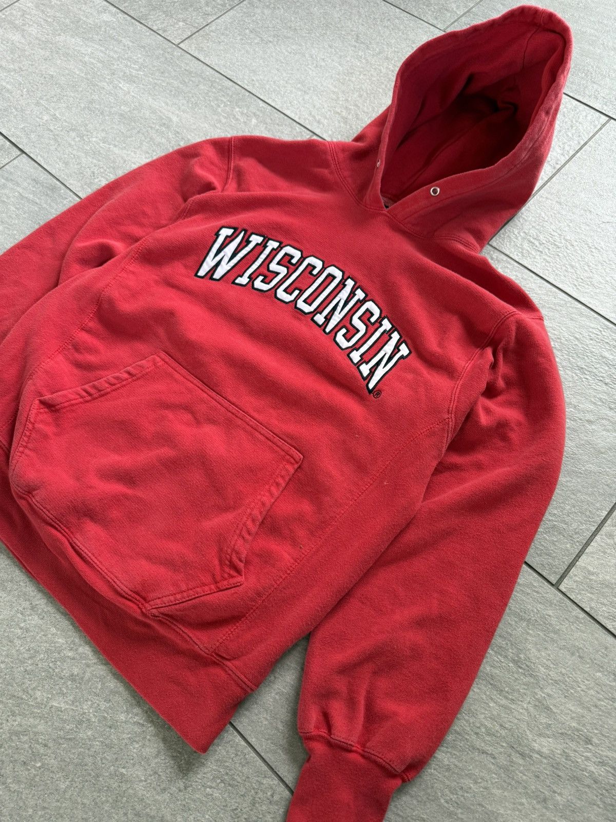 Steve And Barrys Wisconsin steve and barrys reverse weave hoodie Size US M / EU 48-50 / 2 - 2 Thumbnail