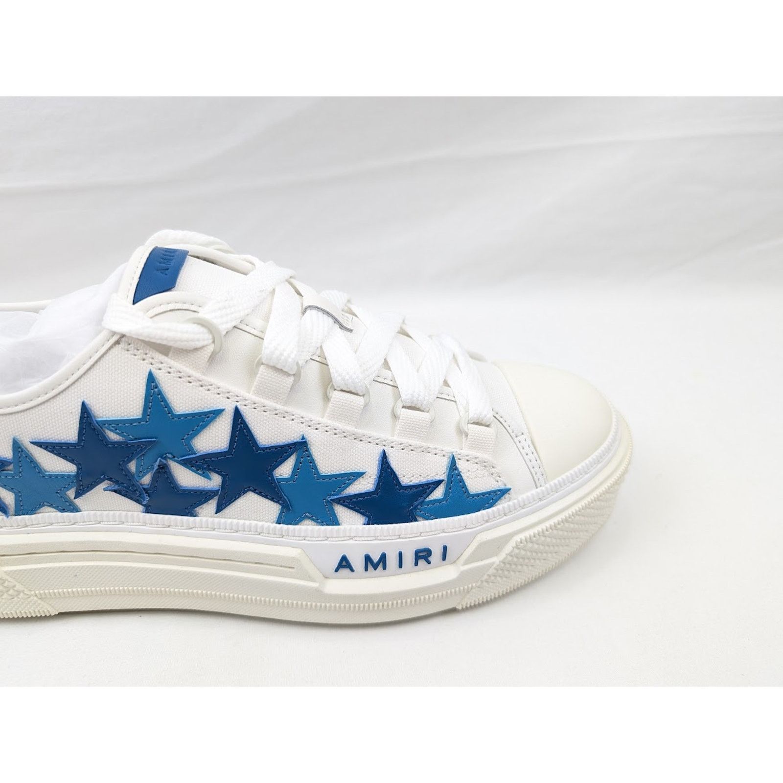 Amiri o1rshd1 Stars Court Low-Top Sneakers in Blue Size US 11 / EU 44 - 4 Thumbnail