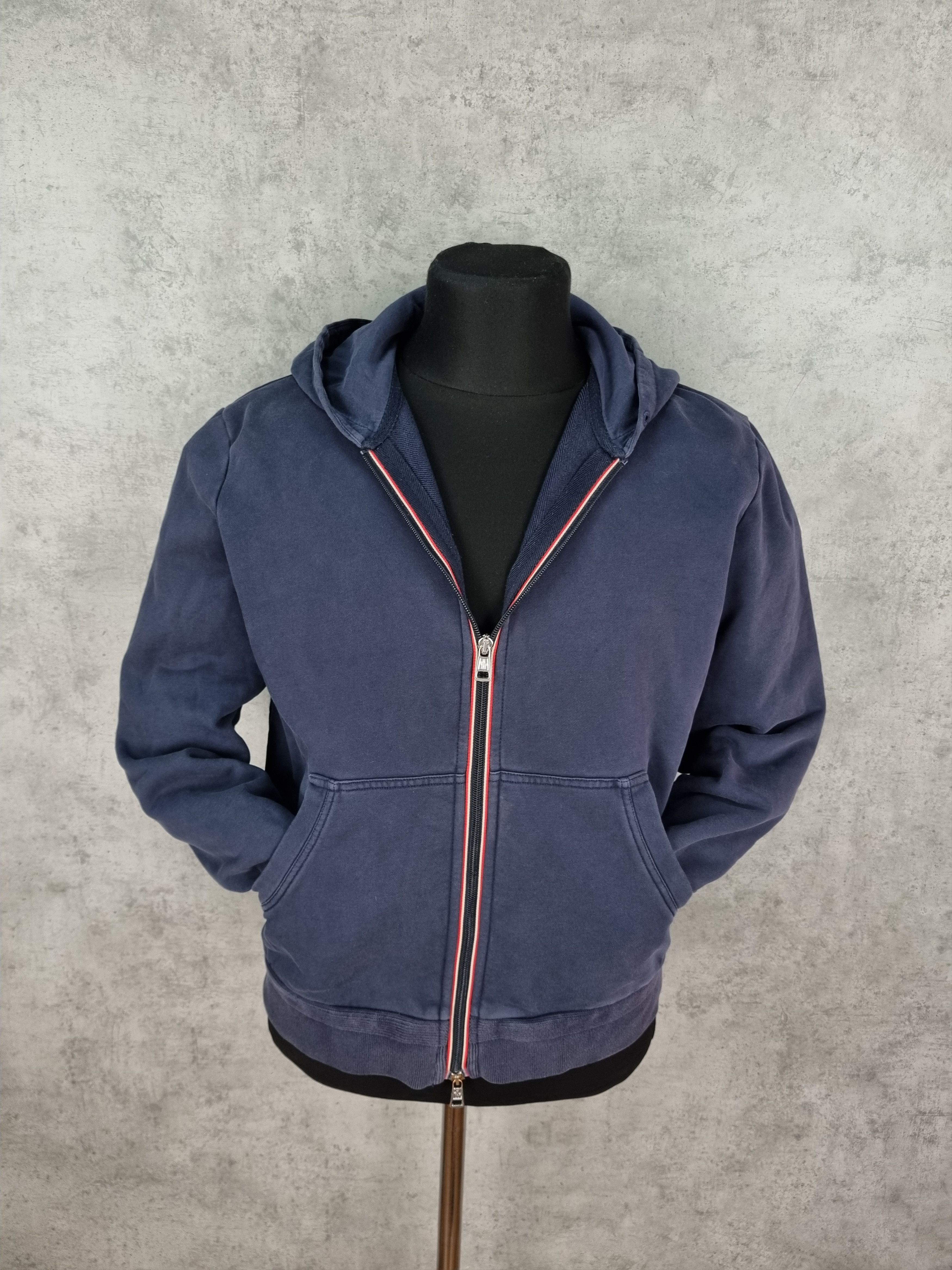 Moncler × Vintage Faded Moncler Knitted Zip Up Hoodie Size US M / EU 48-50 / 2 - 8 Thumbnail