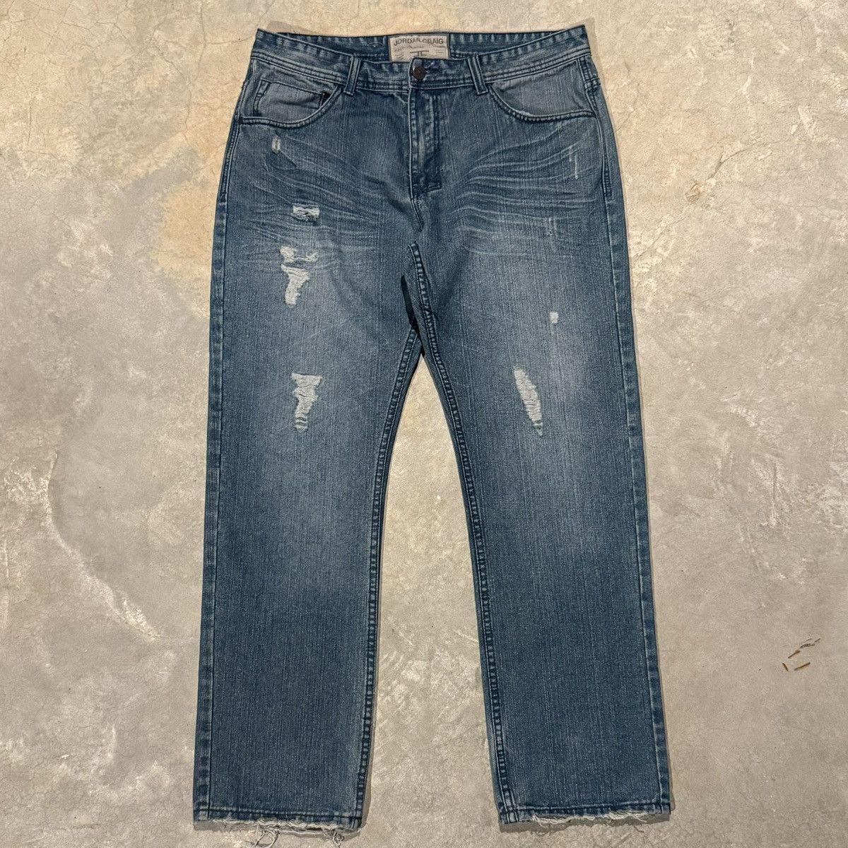 Vintage Vintage 2000s Faded Distressed Baggy Jeans ERD Grunge Y2K Size US 36 / EU 52 - 1 Thumbnail