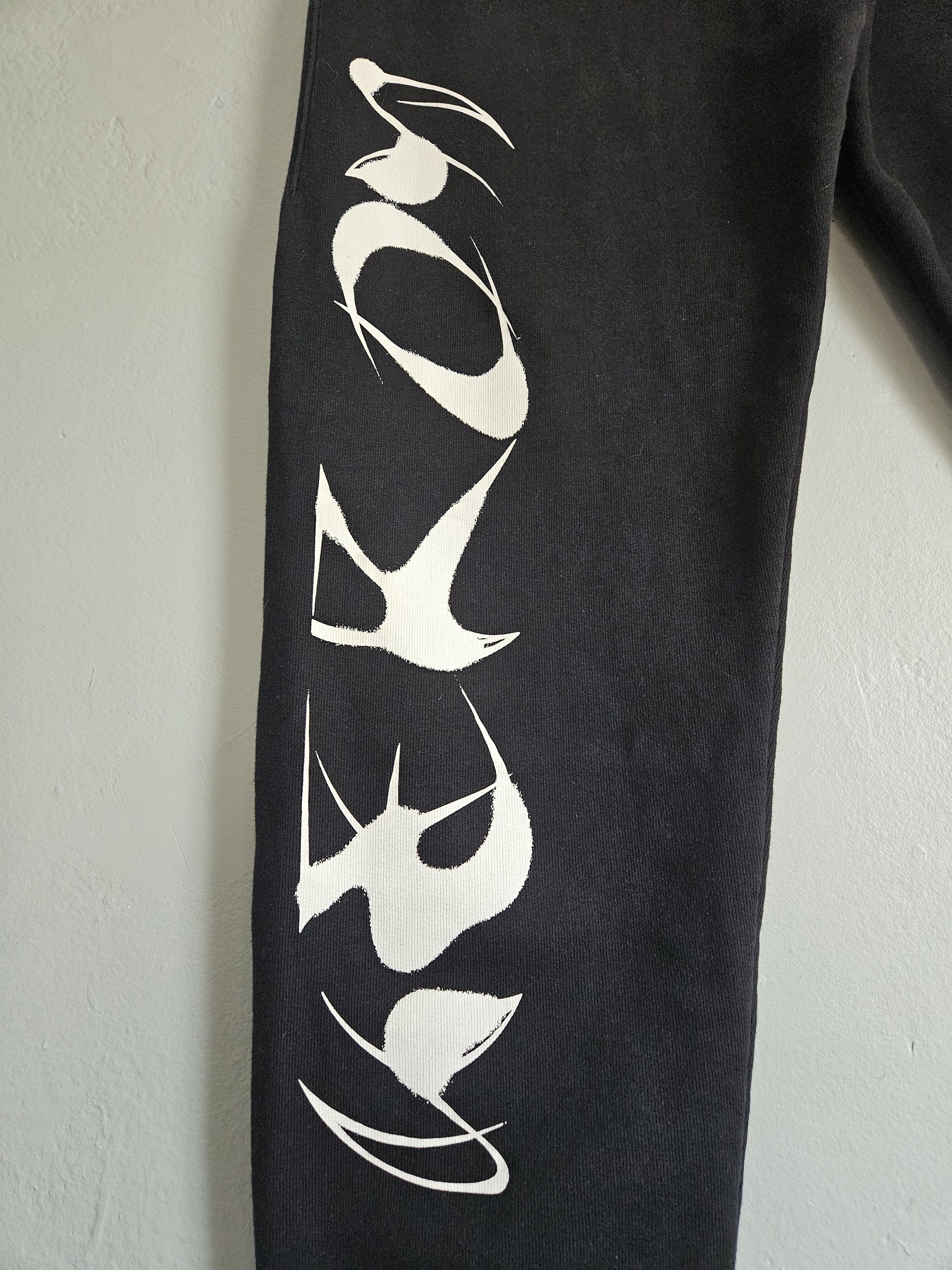 Heron Preston Abstract Print Logo Black Sweatpants Size US 32 / EU 48 - 3 Thumbnail