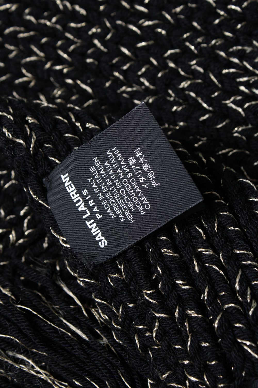 Saint Laurent Paris Saint Laurent, chunky knitted oversized scarf Size ONE SIZE - 2 Thumbnail