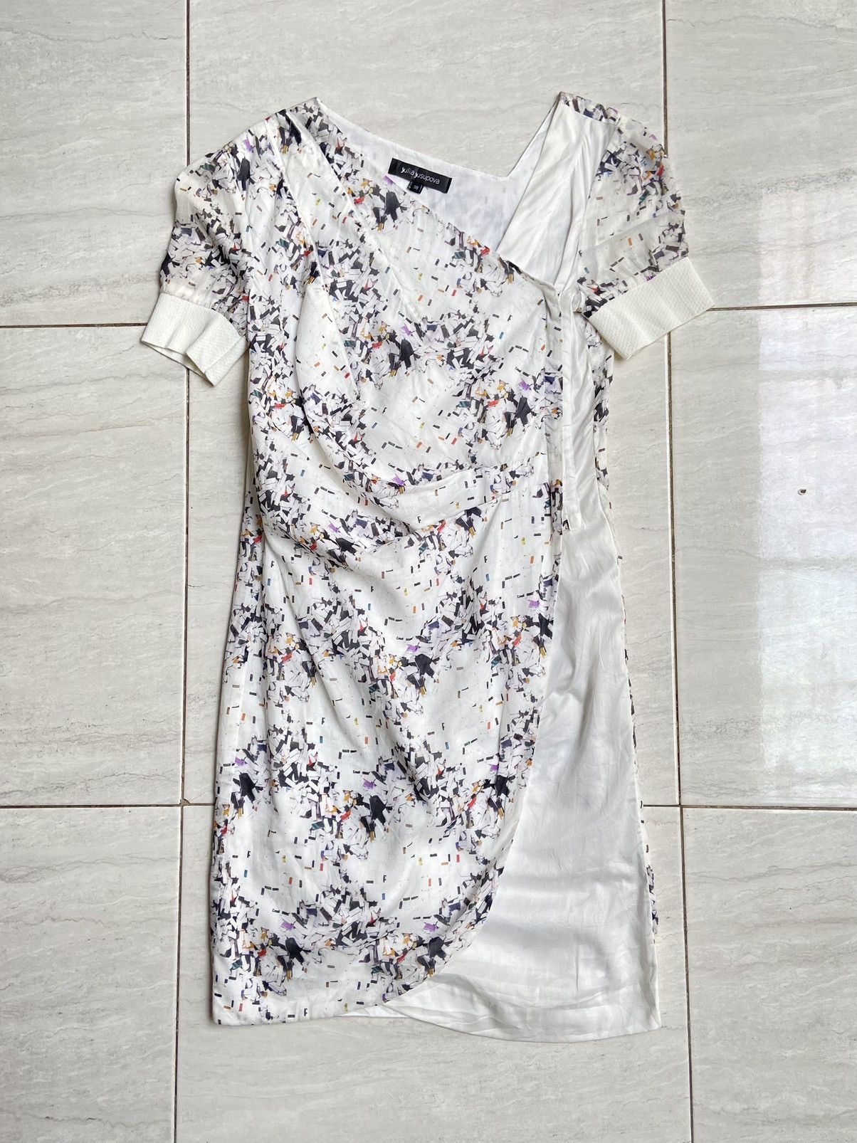 Designer × Japanese Brand YULIA YUSUPOVA White Motive Dress Size XS / US 0-2 / IT 36-38 - 7 Thumbnail