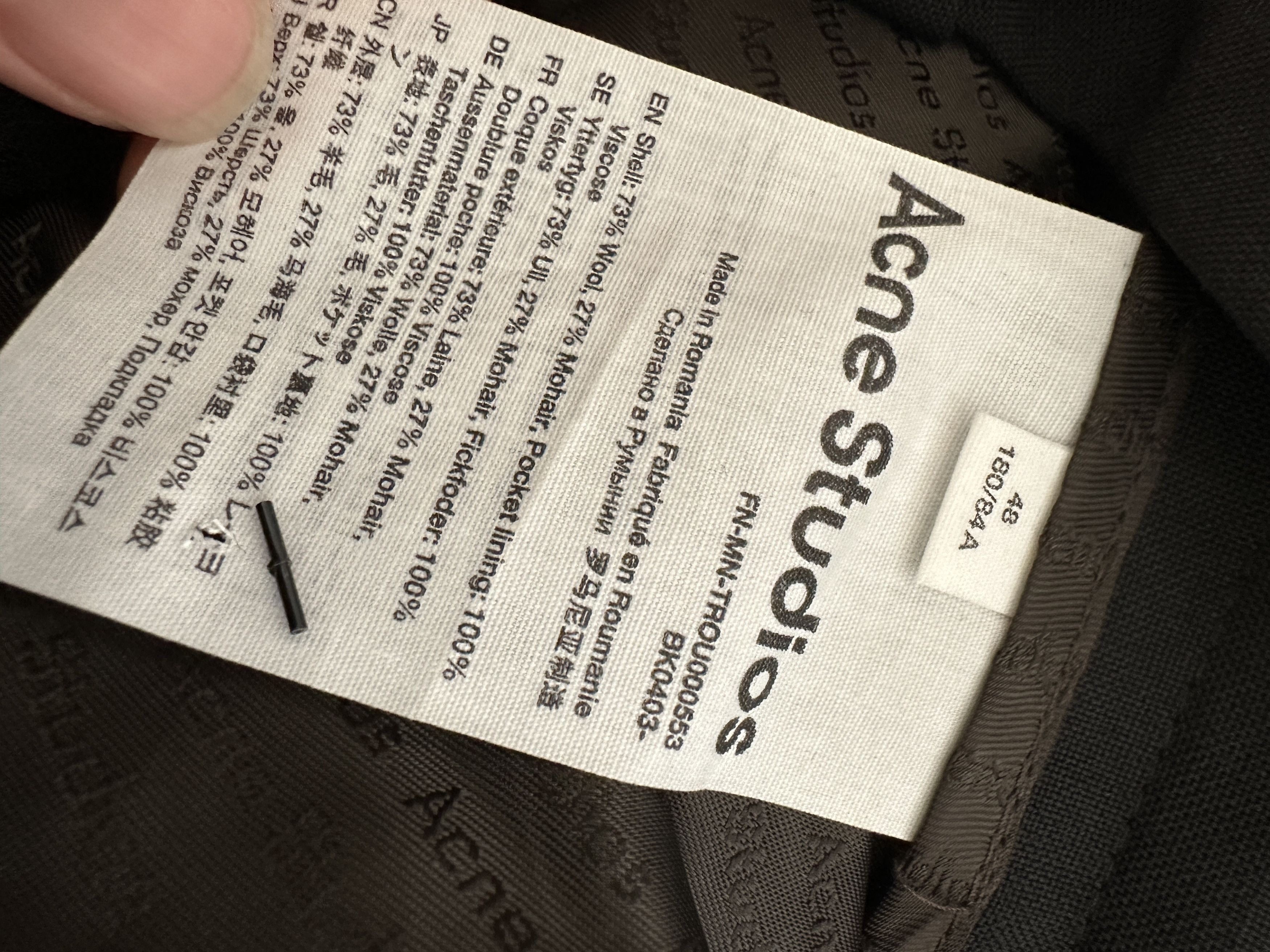 Acne Studios Acne Studios Wool/Mohair Pleated Trousers Size US 30 / EU 46 - 7 Thumbnail