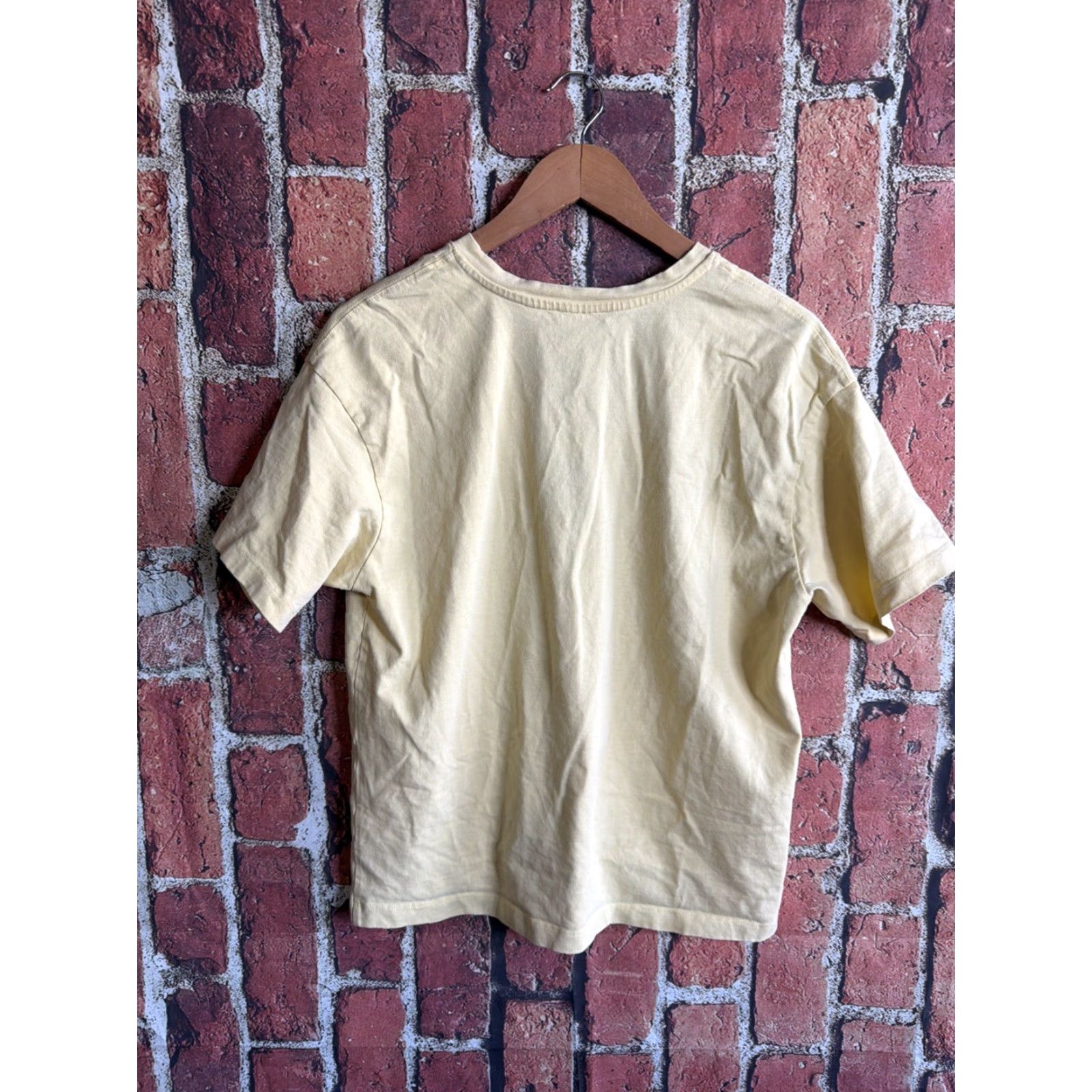 Zara Zara Women's Yellow Short Sleeve Boxy V-Neck T-Shirt Tee Top Size Small Size S / US 4 / IT 40 - 3 Thumbnail
