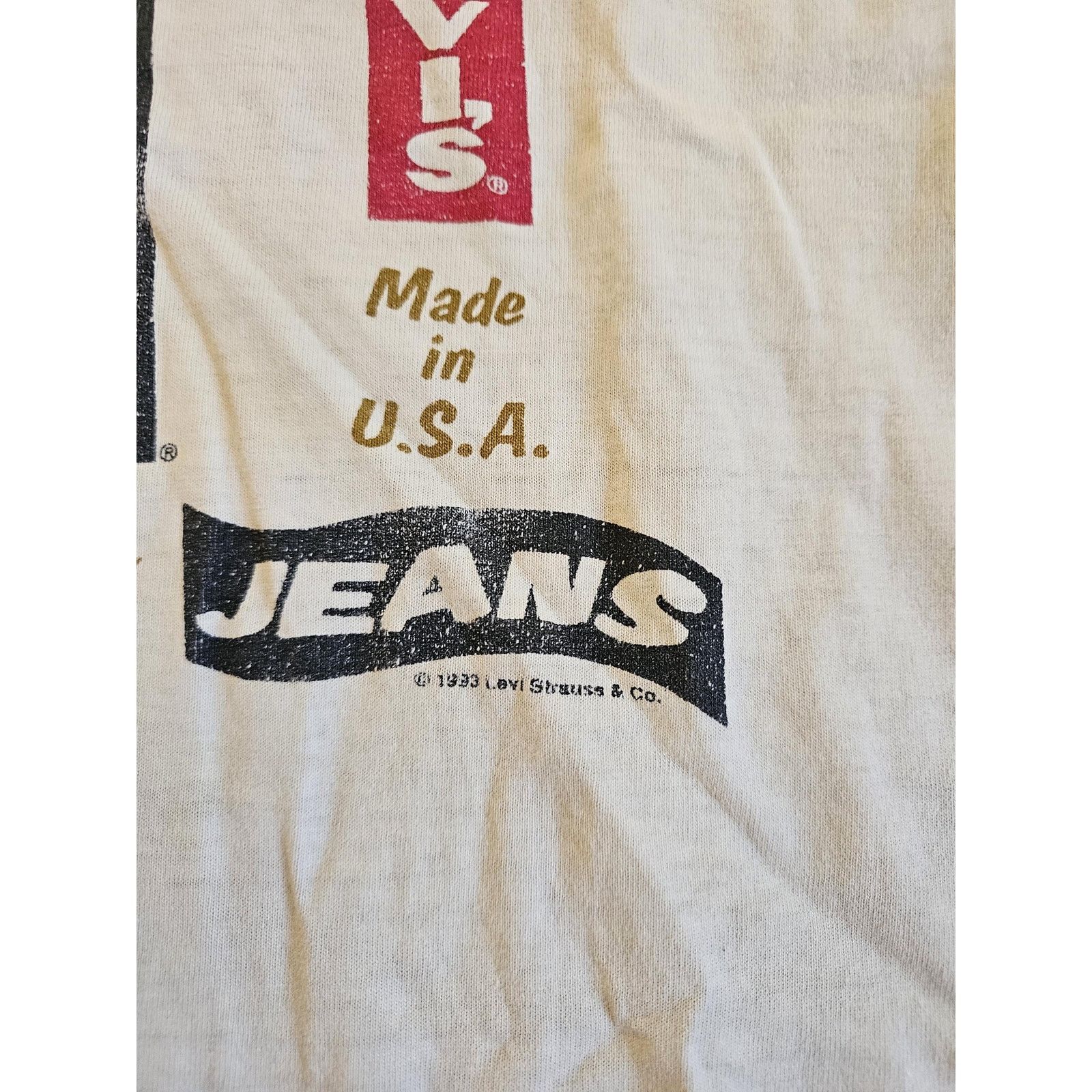 Levi's Levi's 501 T-Shirt Authentic Button Fly Jeans Beige L 1990s Size US L / EU 52-54 / 3 - 4 Thumbnail