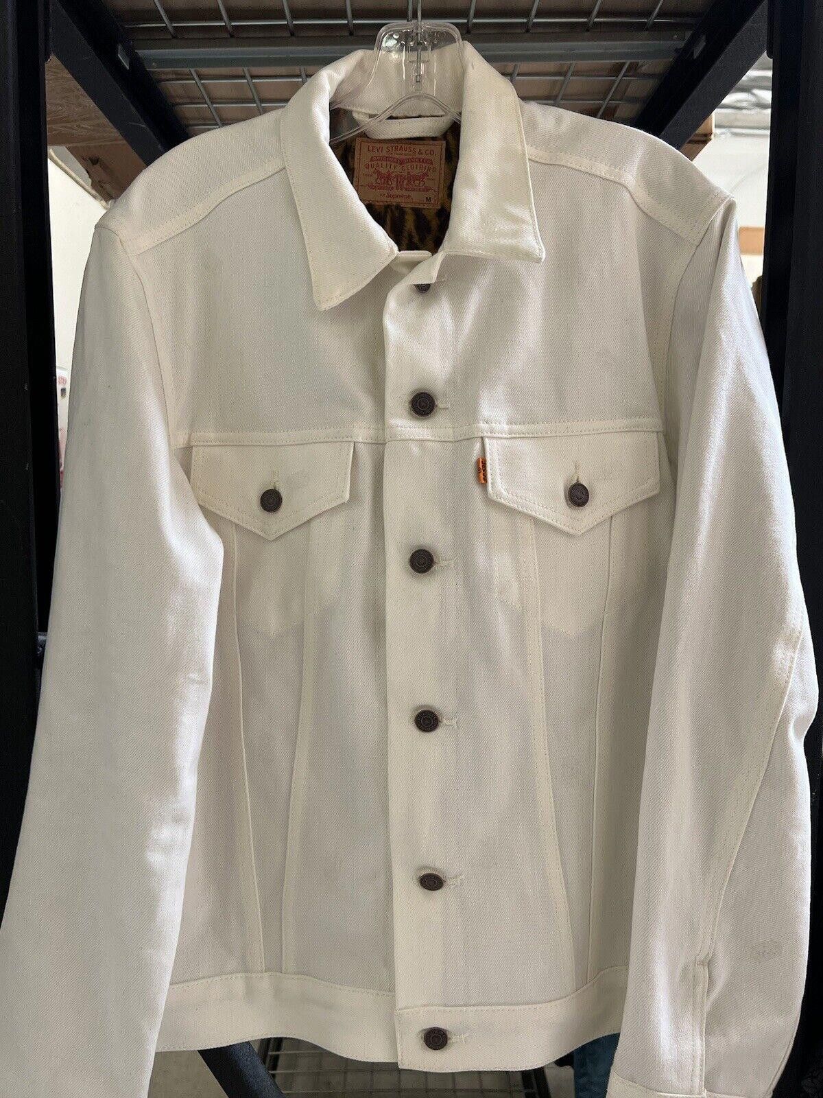 Supreme FW12 SUPREME LEVI'S DENIM LEOPARD JEAN JACKET WHITE Size US M / EU 48-50 / 2 - 2 Thumbnail