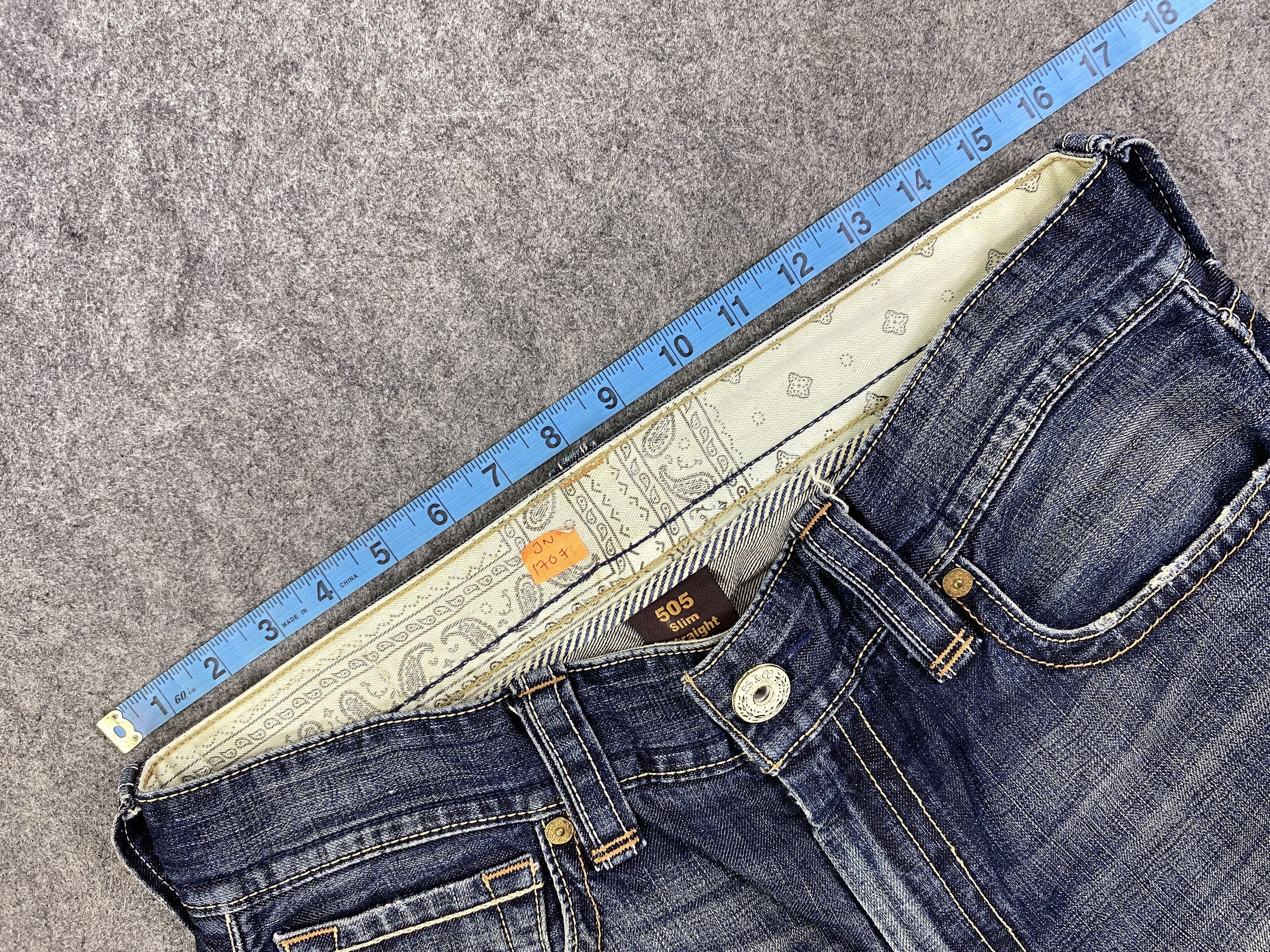 Levi's Distressed Dark Blue Levi's 505 Jeans 32x32 Denim -JN1707 Size US 32 / EU 48 - 5 Thumbnail