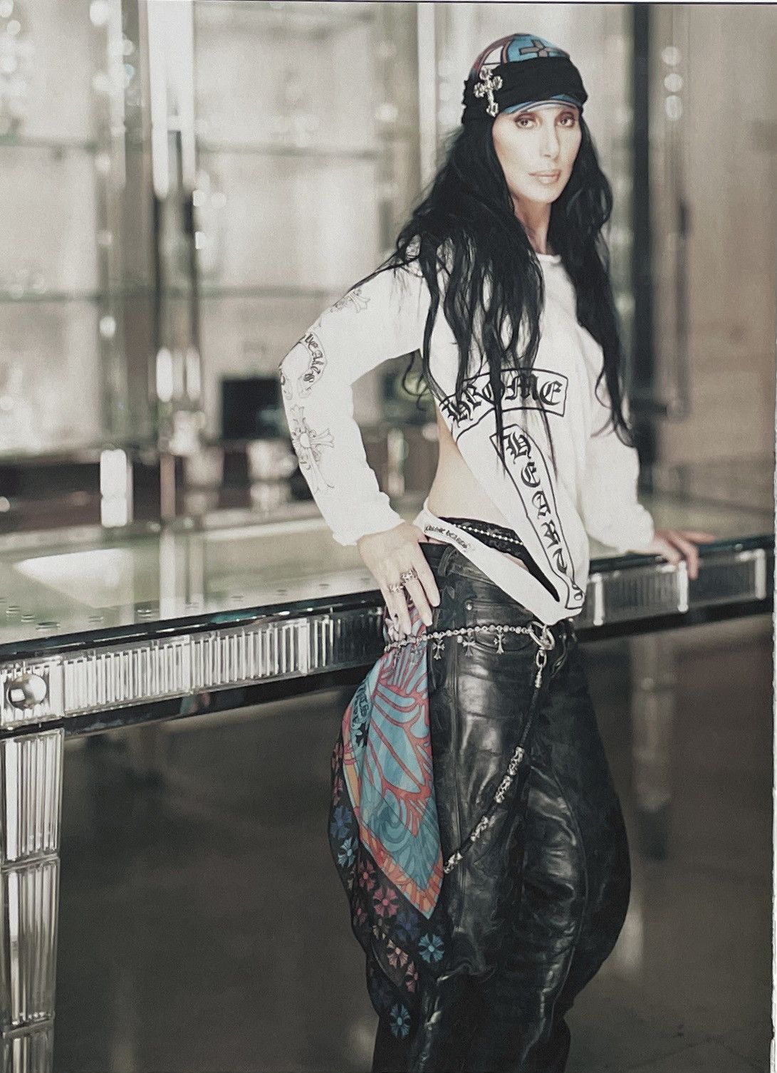 Chrome Hearts × Vintage Chrome Hearts Cher photo Poster framed 9x11 Size ONE SIZE - 2 Thumbnail