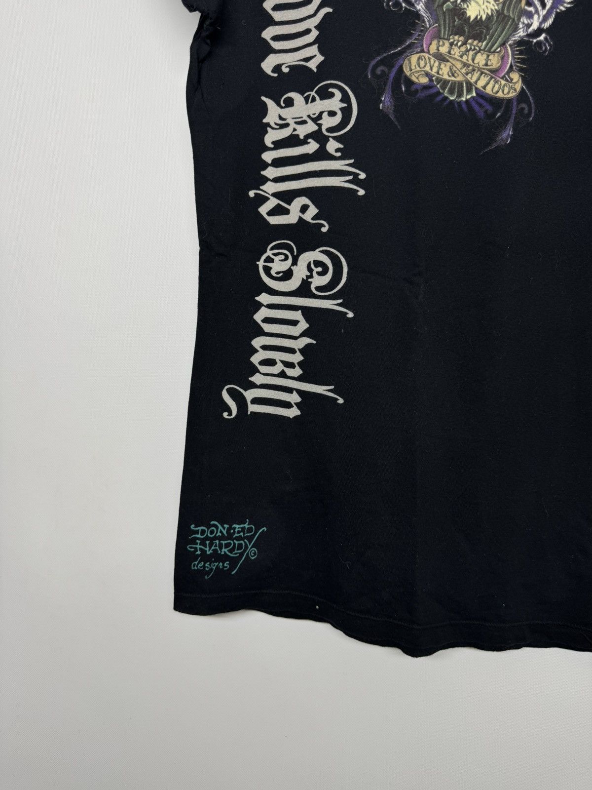 Ed Hardy RARE ED HARDY DOUBLE LOGO T-SHIRT Size M / US 6-8 / IT 42-44 - 10 Thumbnail