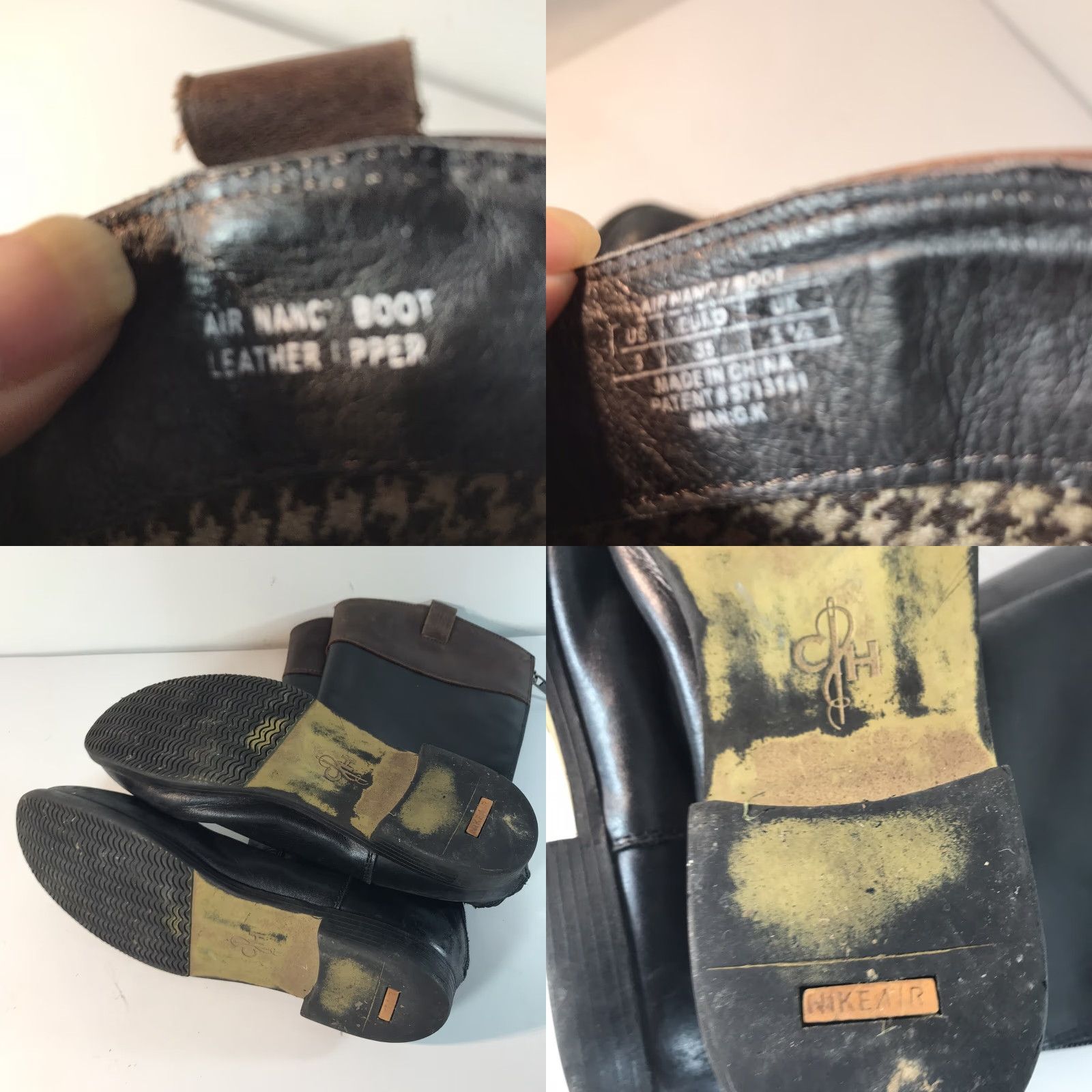 Cole Haan Cole Haan Air Nancy Boots Womens Size 3 Blk/Brn Leather Mid-Calf Zip Size US 5.5 / IT 35.5 - 8 Thumbnail