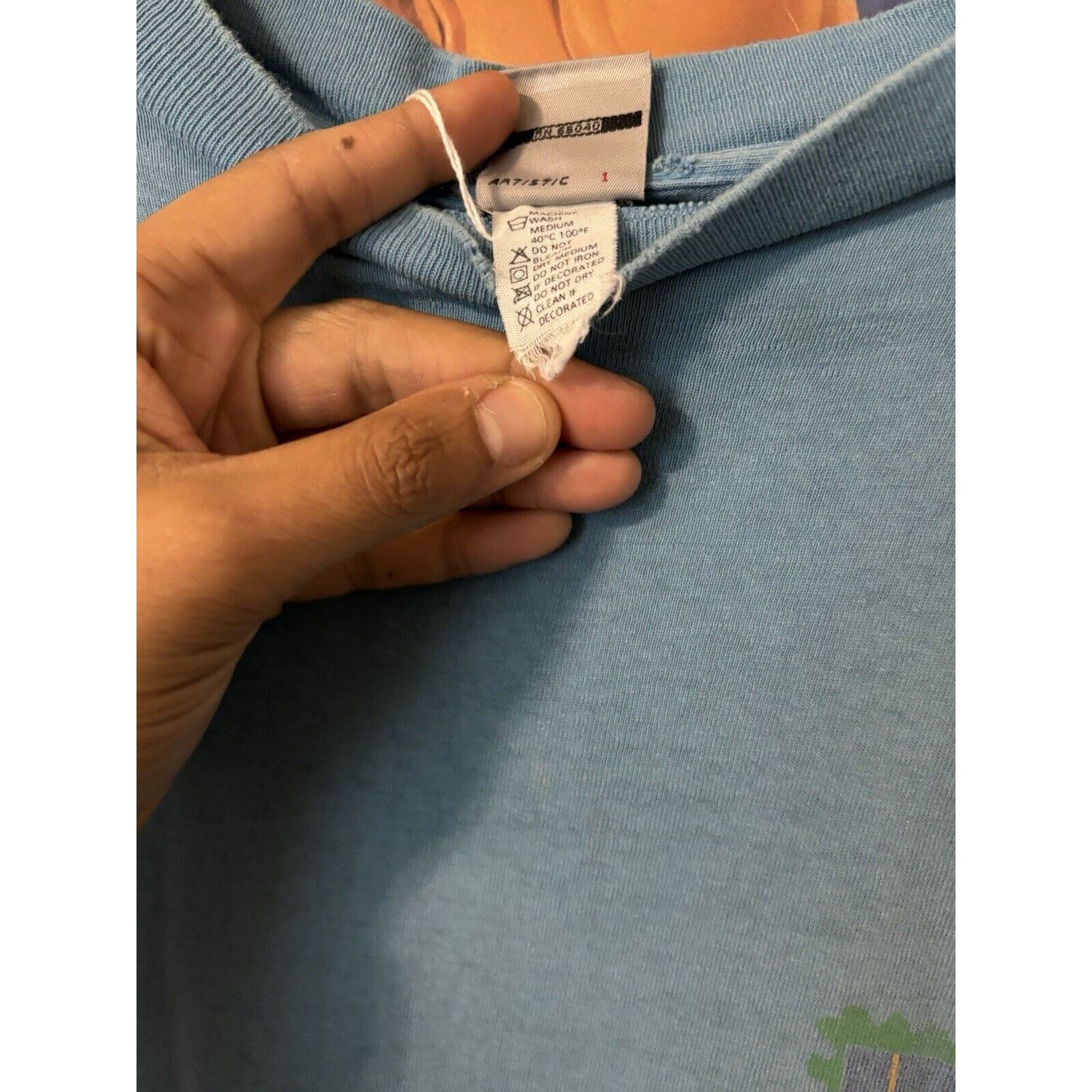 Other Vintage OP blue single stitched shirt distressed shirt rare Size US L / EU 52-54 / 3 - 3 Thumbnail