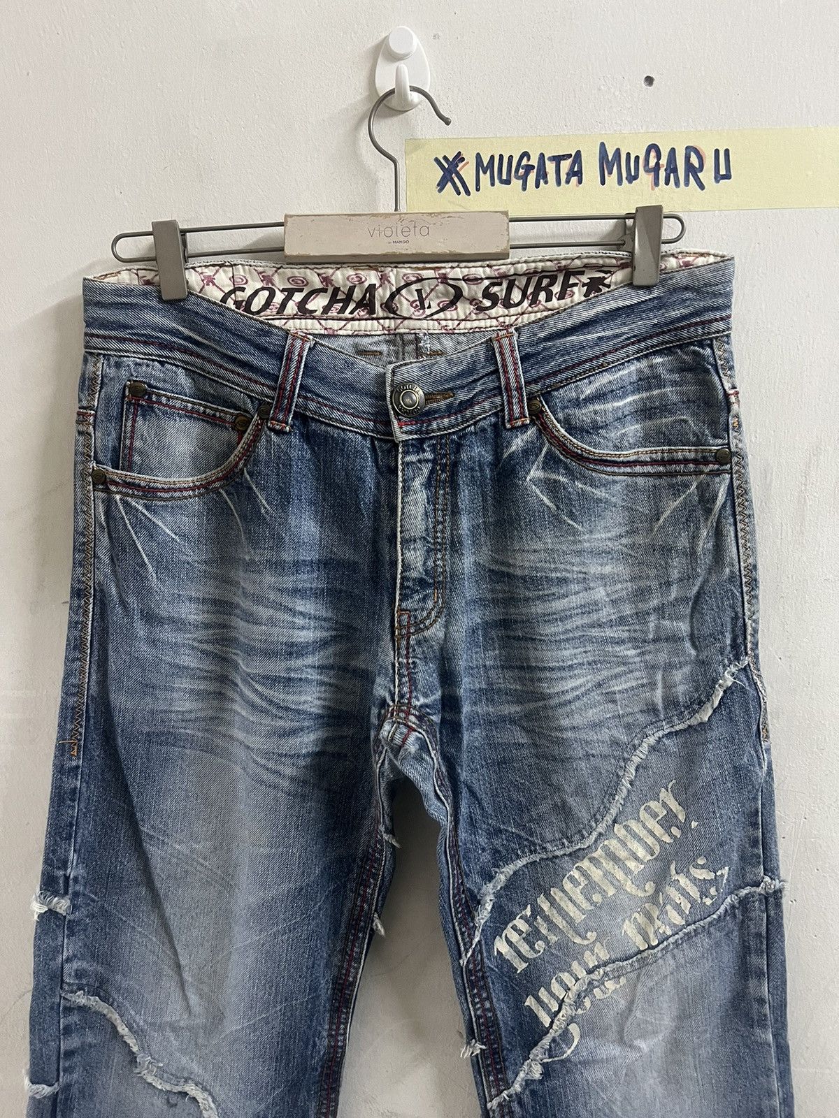 Designer × Japanese Brand × Vintage VINTAGE Y2K GOTCHA DISTRESSED DENIM PANT Size US 32 / EU 48 - 4 Thumbnail