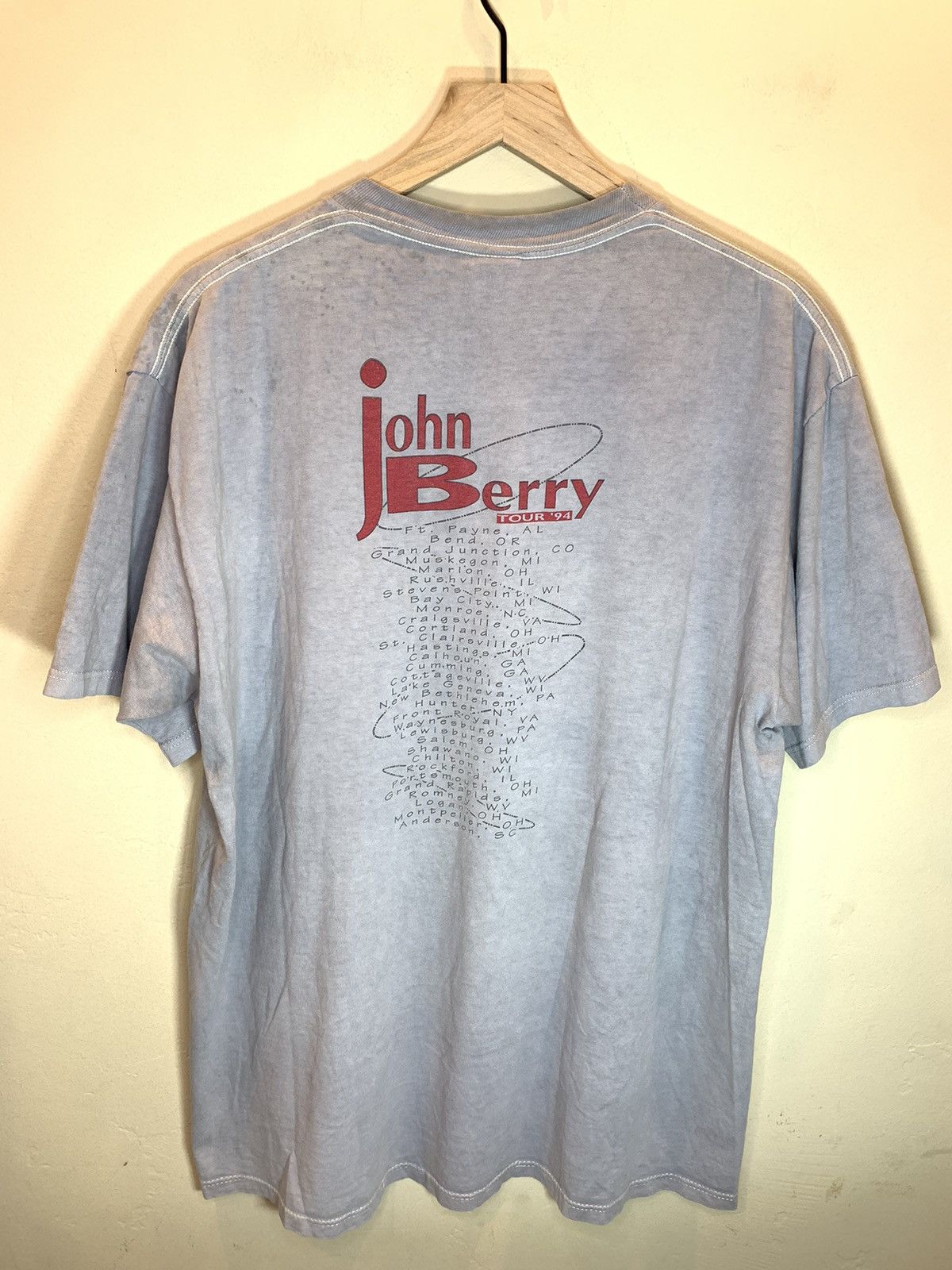 Band Tees *RARE* Vintage 1994 John Berry Tour Country Portrait T-Shirt Size US XL / EU 56 / 4 - 2 Thumbnail