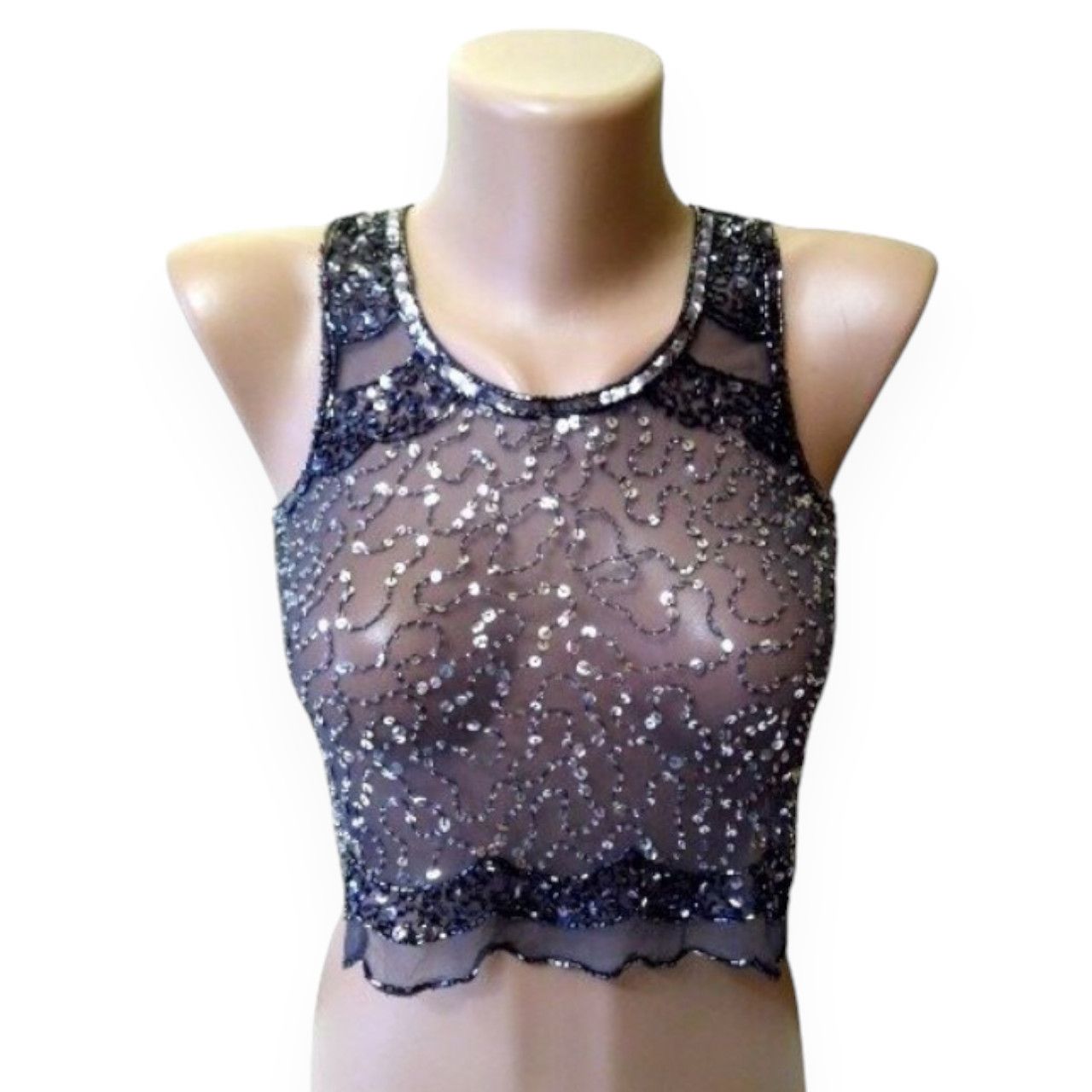 New Look Rare Archival Beaded sheer croptop XS/S New Look Generation Size M / US 6-8 / IT 42-44 - 1 Thumbnail