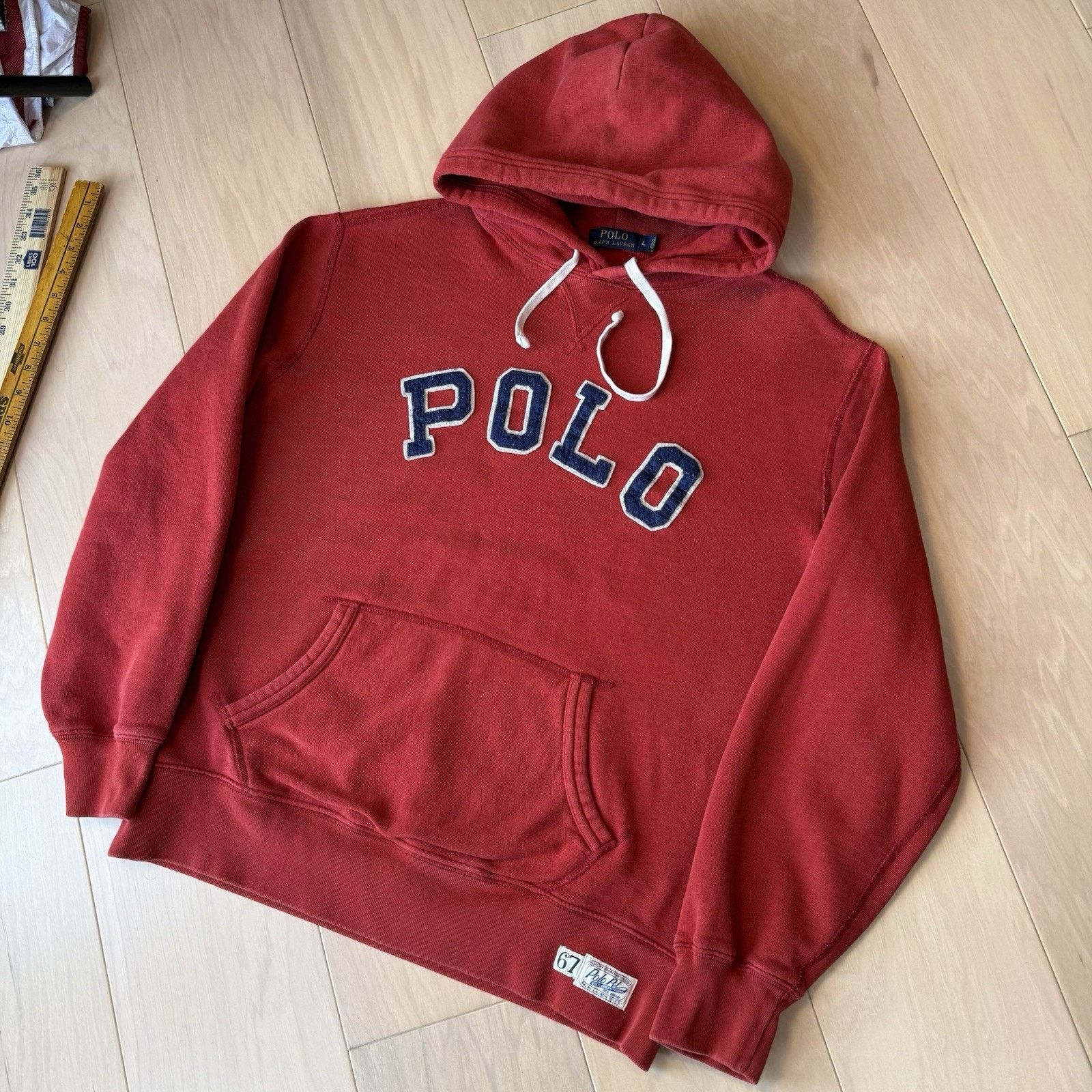 Polo Ralph Lauren Polo Ralph Lauren Hoodie Large Red Heavy Fleece Pullover Size US L / EU 52-54 / 3 - 10 Thumbnail