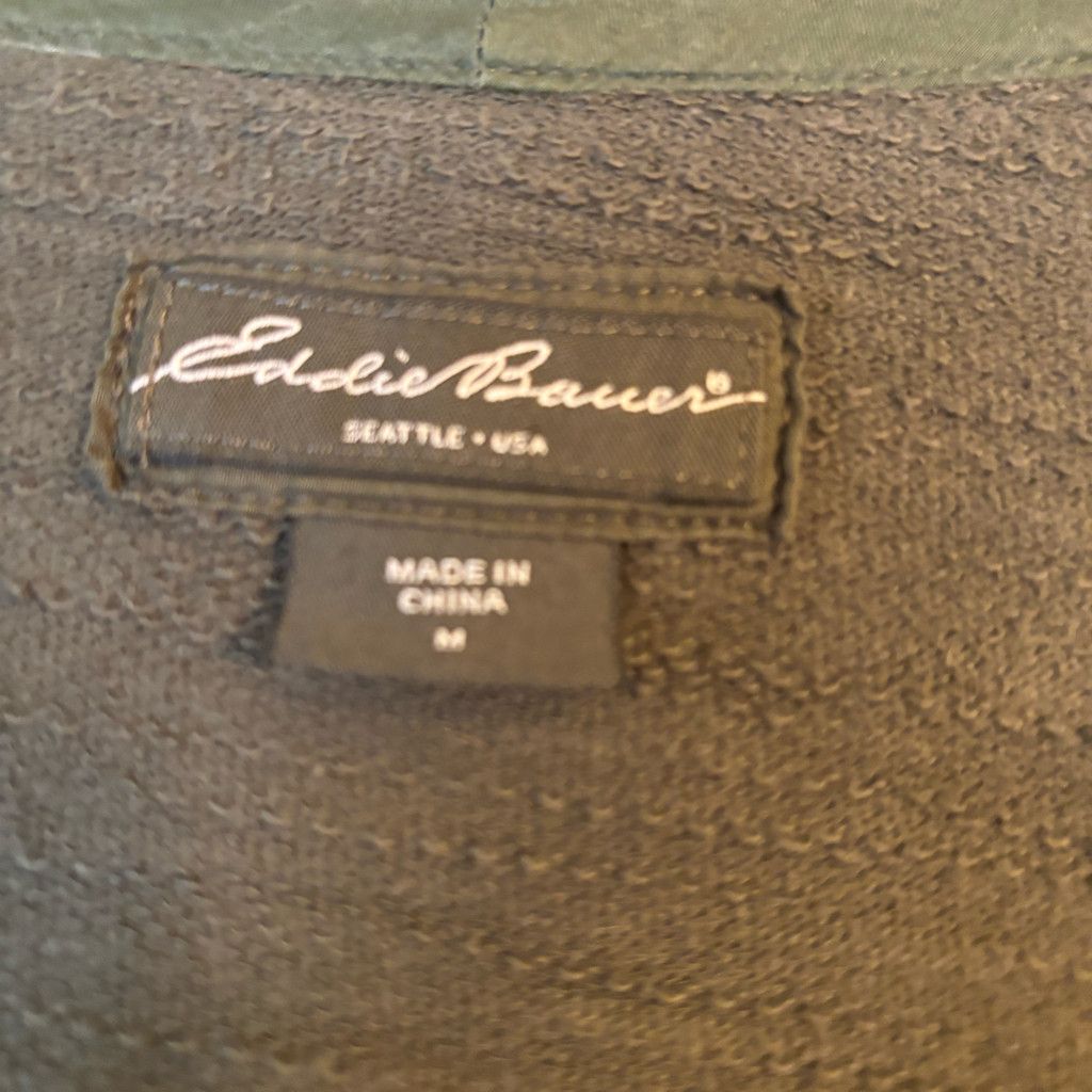 Eddie Bauer Eddie Bauer (Hunter Green) Button Down Sweatshirt Size XL / US 12-14 / IT 48-50 - 3 Thumbnail