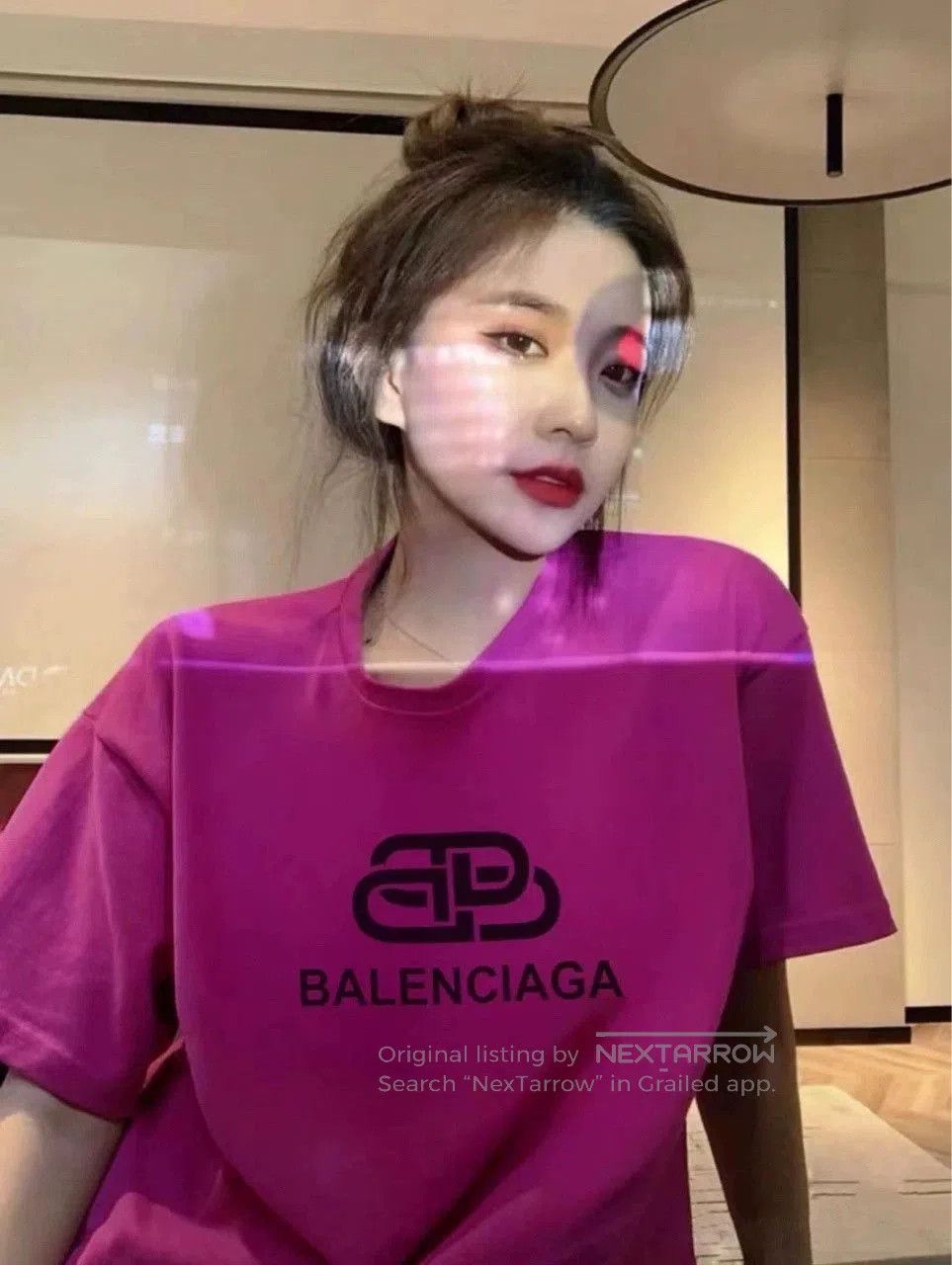 Balenciaga Balenciaga Blue Black Logo Short Sleeve Tee. Size US XS / EU 42 / 0 - 8 Thumbnail