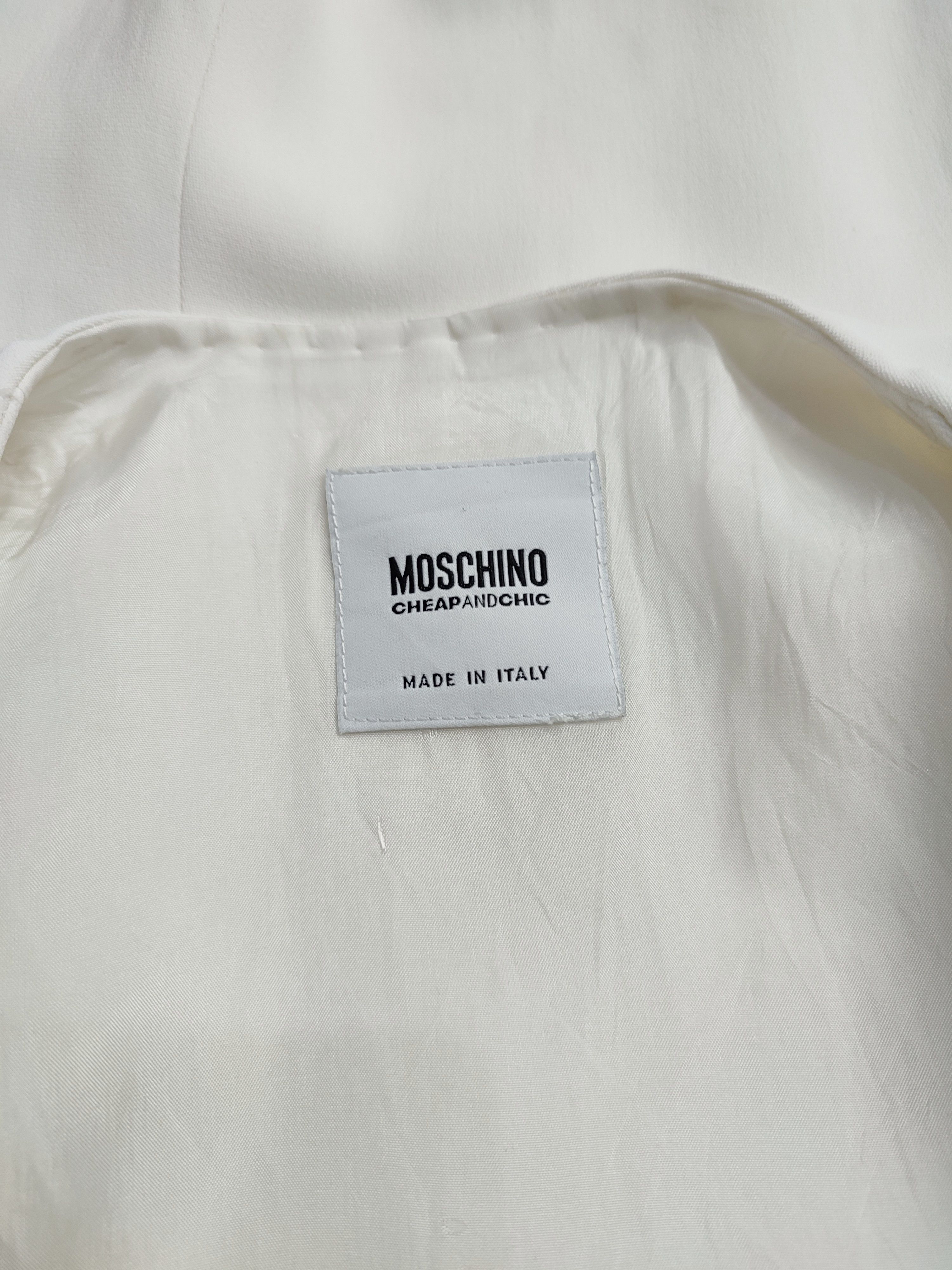 Moschino 00s Moschino Cheapandchic- Deep V Minimal Tailored Blazer Size S / US 4 / IT 40 - 5 Thumbnail