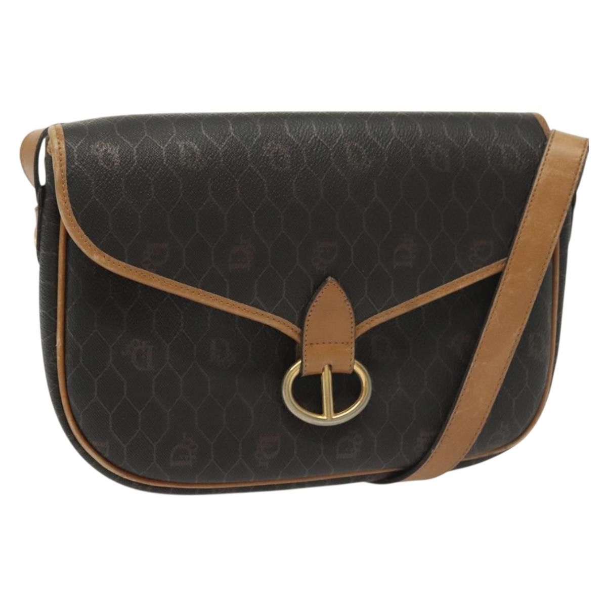 Dior DIOR Honeycomb Canvas Shoulder Bag Pvc Black Gold Size ONE SIZE - 1 Thumbnail