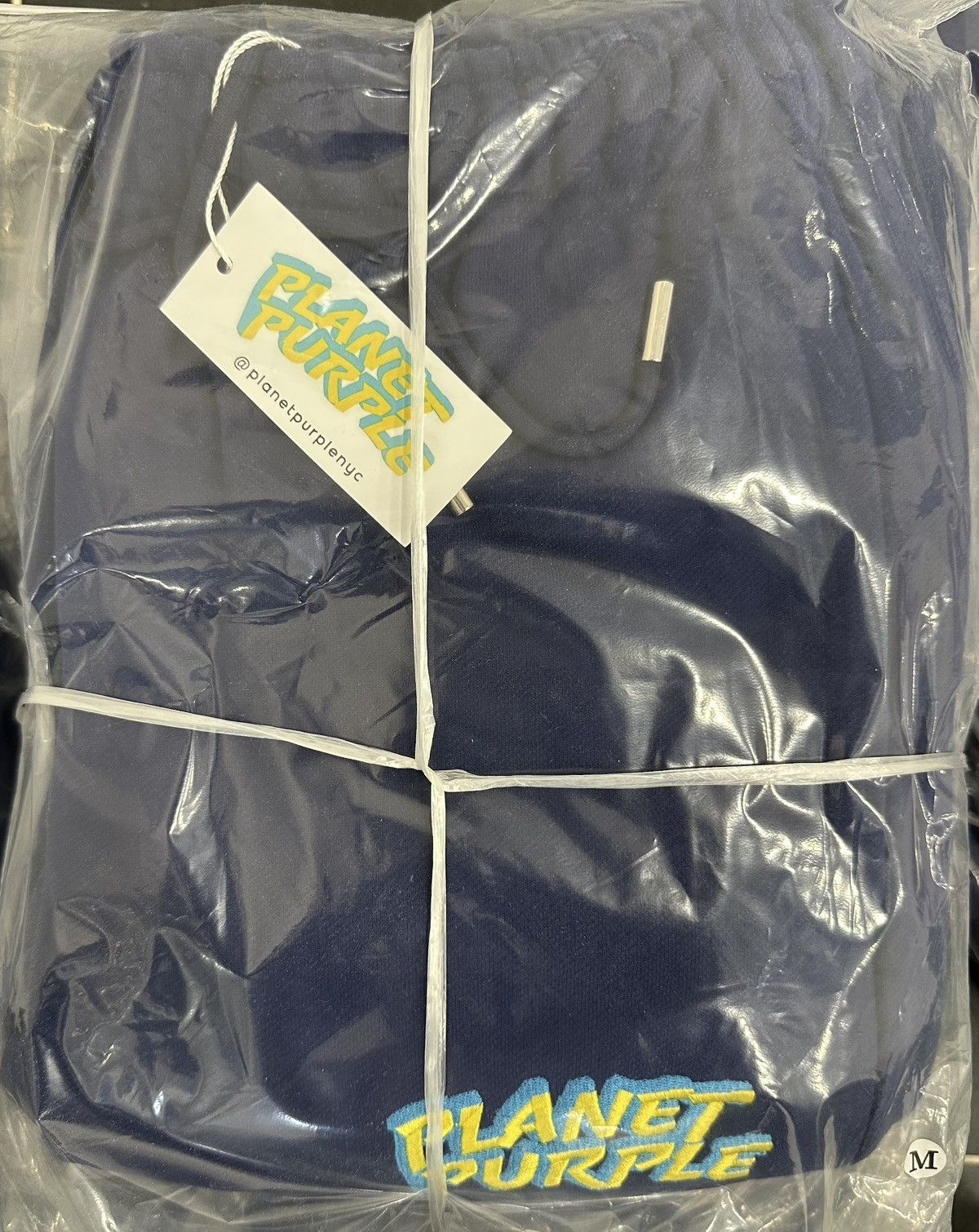 Other Planet Purple Stacked Logo Sweatpants Medium Blue Size US 32 / EU 48 - 2 Thumbnail