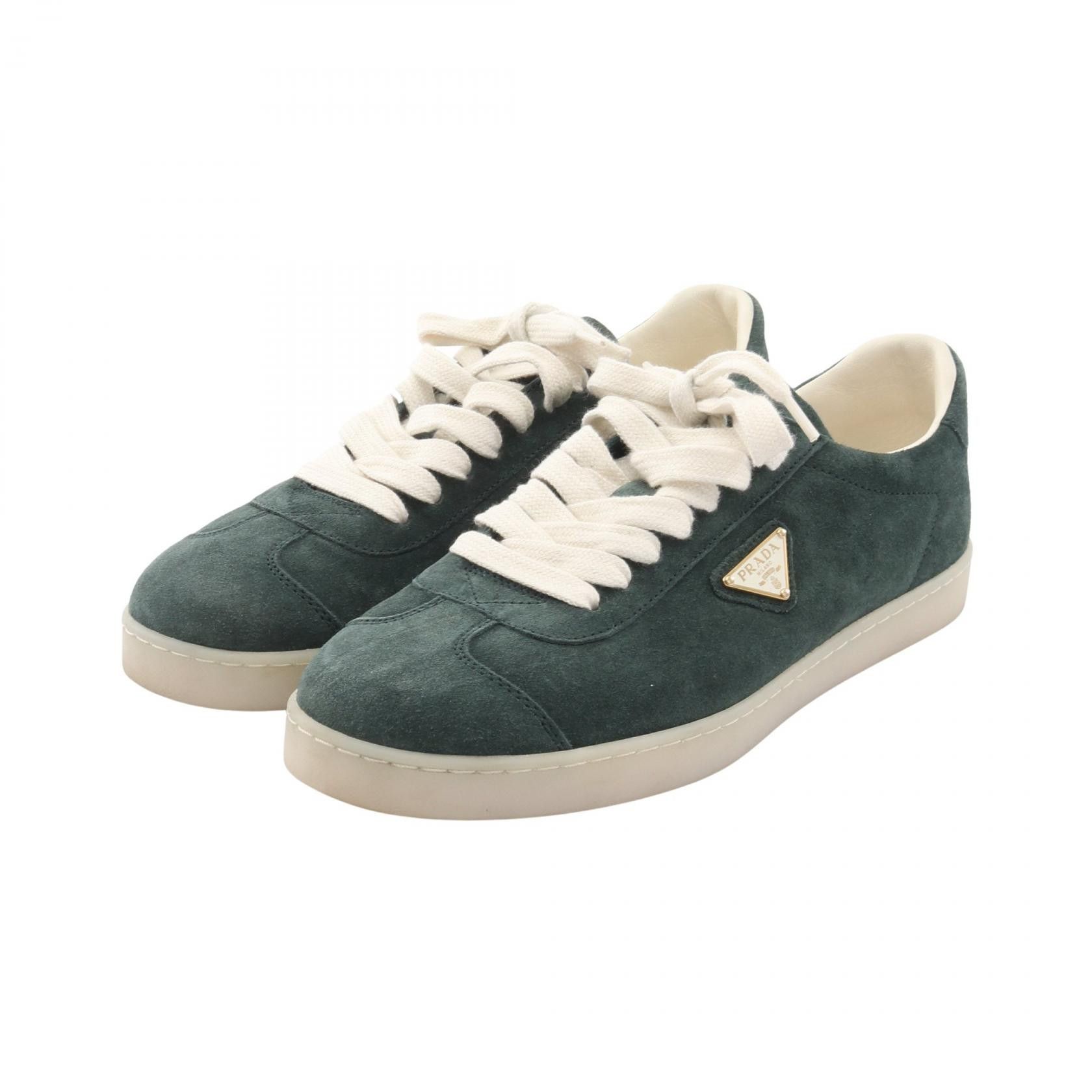 Prada Prada Prada Triangle Logo Suede Sneakers Leather Shoes DUTY FREE for USA Size ONE SIZE - 1 Thumbnail