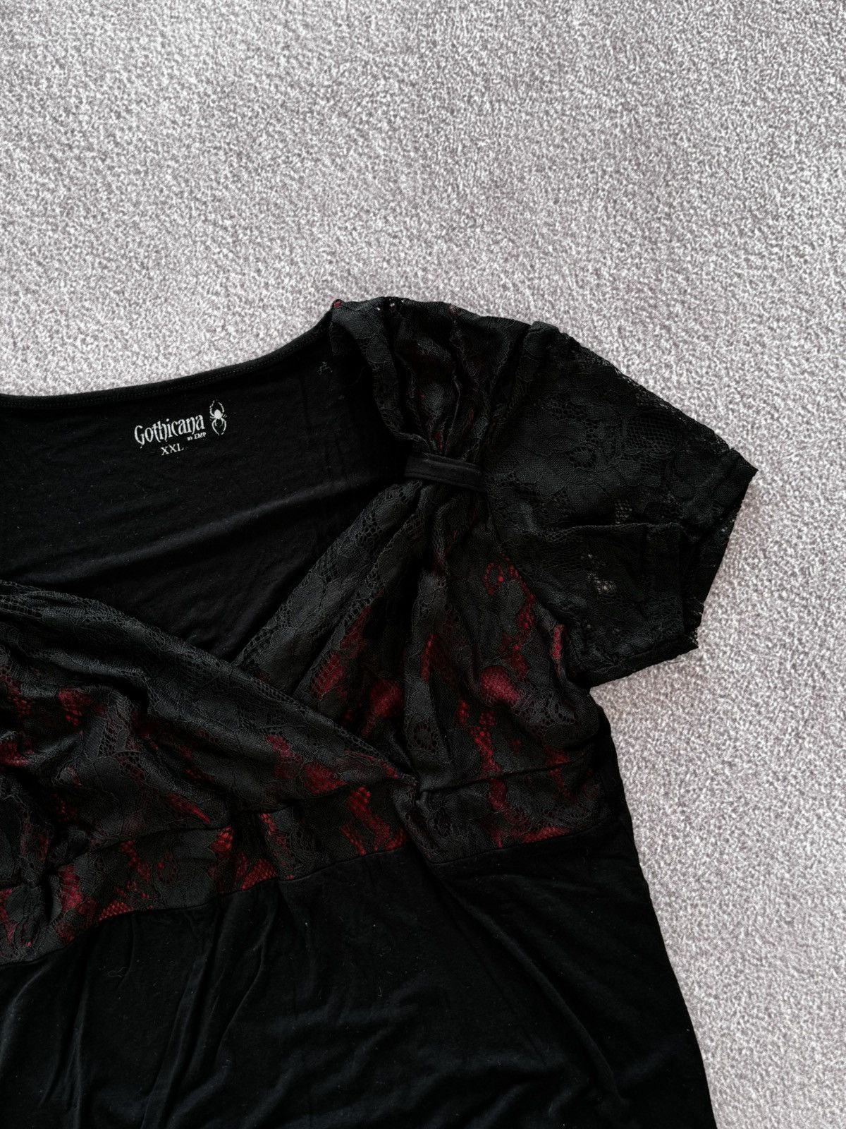 Le Grande Bleu (L.G.B.) Y2K Gothicana 00s Aesthetic Sexy Top T-Shirt Size XXL / US 16-18 / IT 52-54 - 5 Thumbnail
