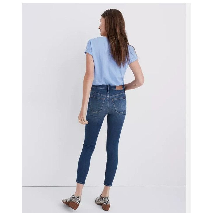 Madewell Madewell Jeans 9" Mid Rise Skinny Crop Sz 27 Medium Wash Den Size 27" / US 4 / IT 40 - 1 Thumbnail