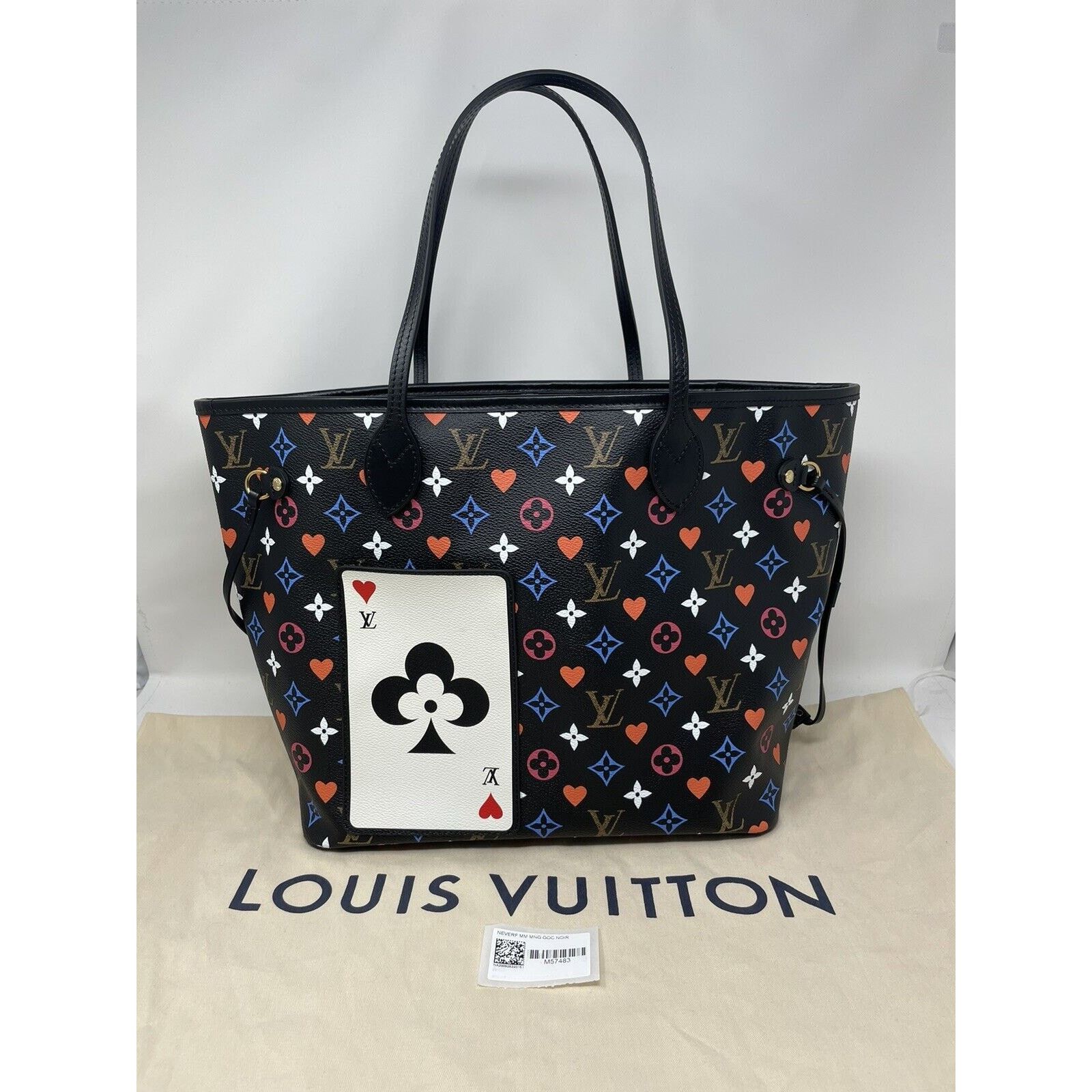 Louis Vuitton Louis Vuitton Neverfull Tote MM Black Canvas Size ONE SIZE - 5 Thumbnail
