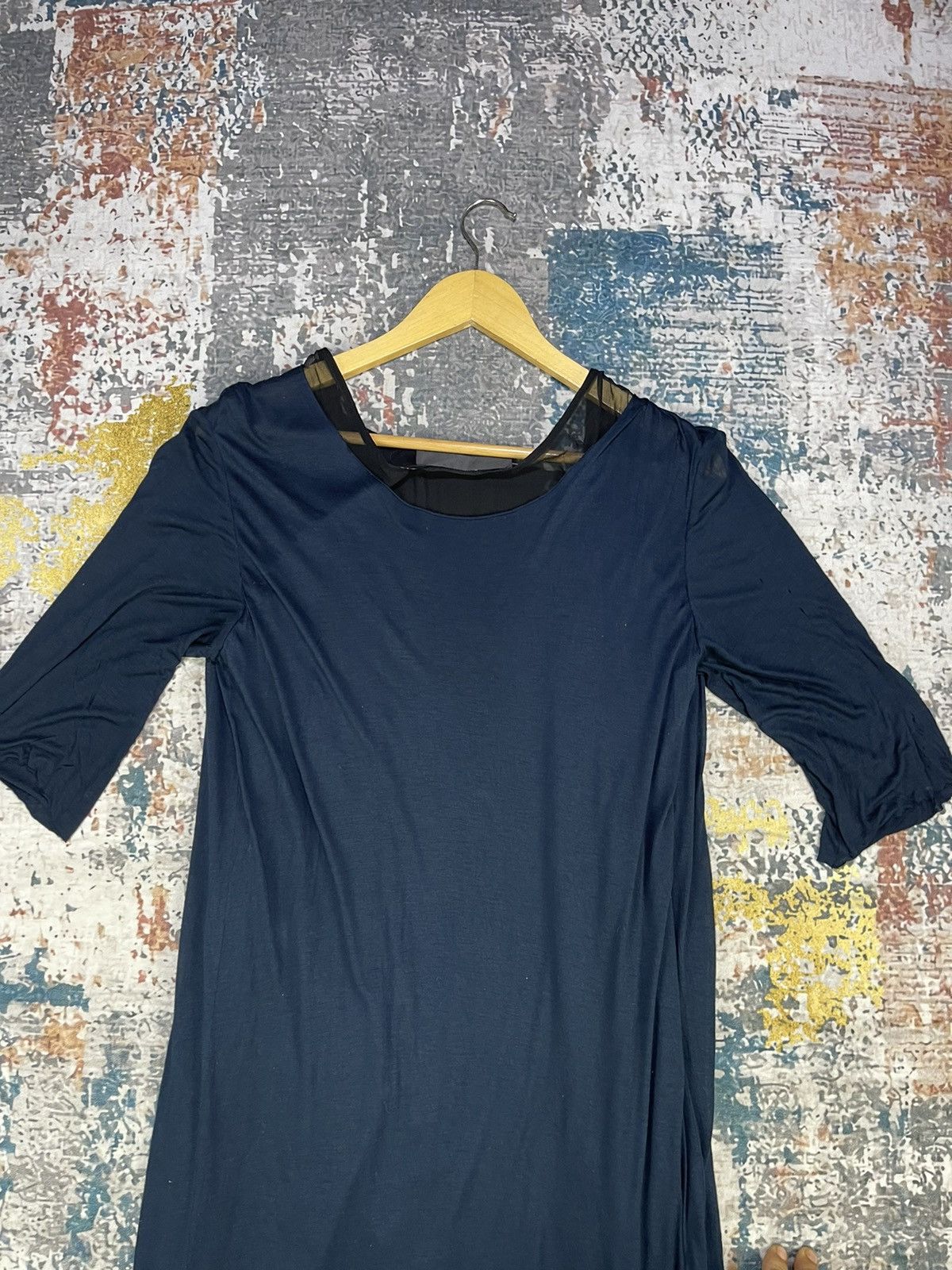 Haider Ackermann Haider Ackermann Dark Blue Rayon Silk Wrap Dress Size XS / US 0-2 / IT 36-38 - 11 Thumbnail