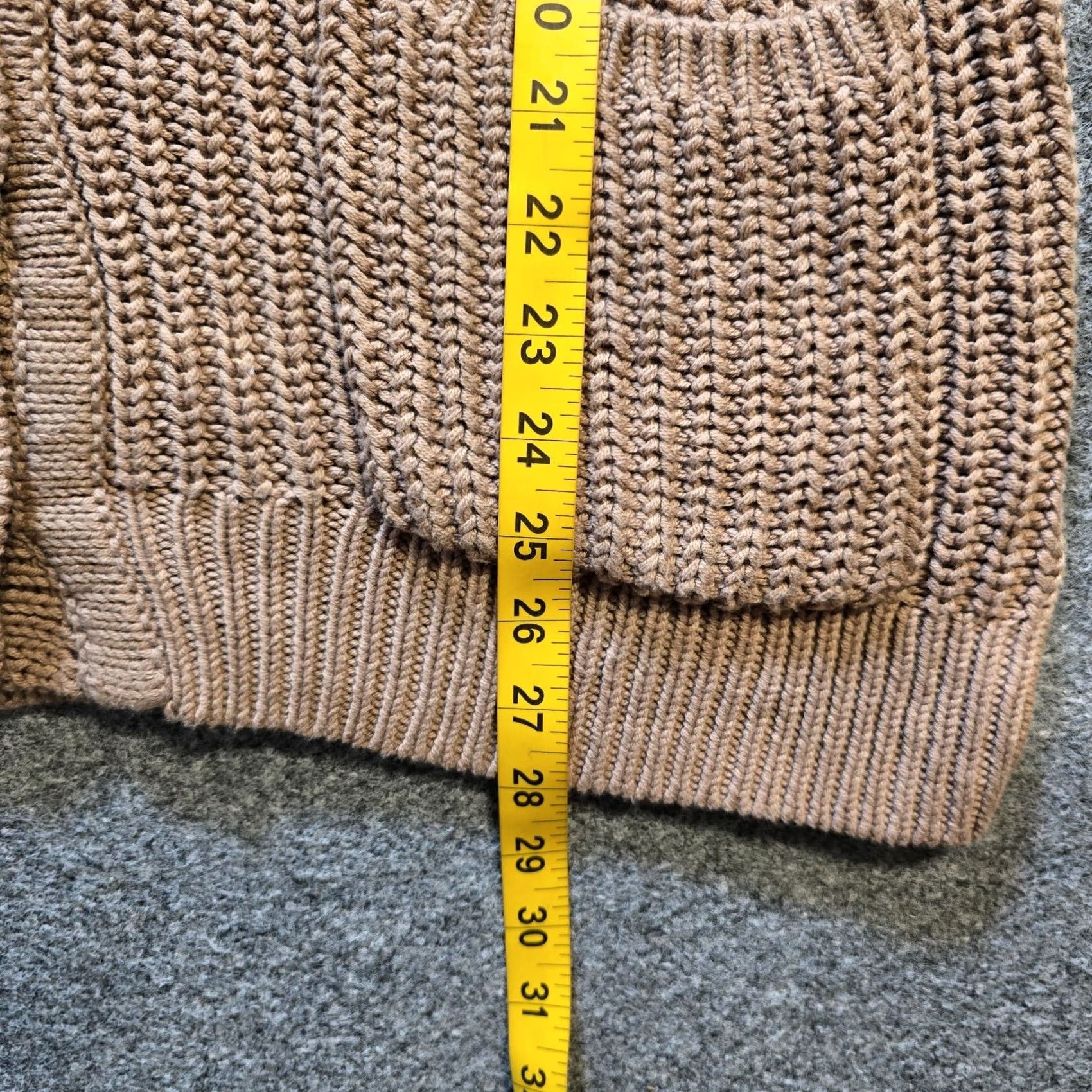Vintage Haven Sweater Cardigan Women Large Brown Chunky Knit Pockets Capsule Casual Knitwear Winter Fall Spring Size L / US 10 / IT 46 - 6 Thumbnail