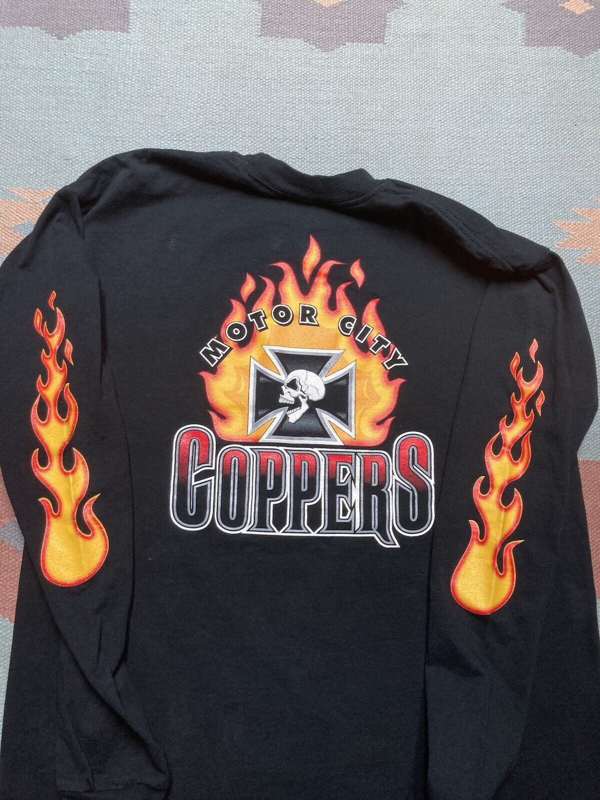 Vintage t shirt motor city coppers flames skull cross grunge goth L Size US L / EU 52-54 / 3 - 2 Thumbnail