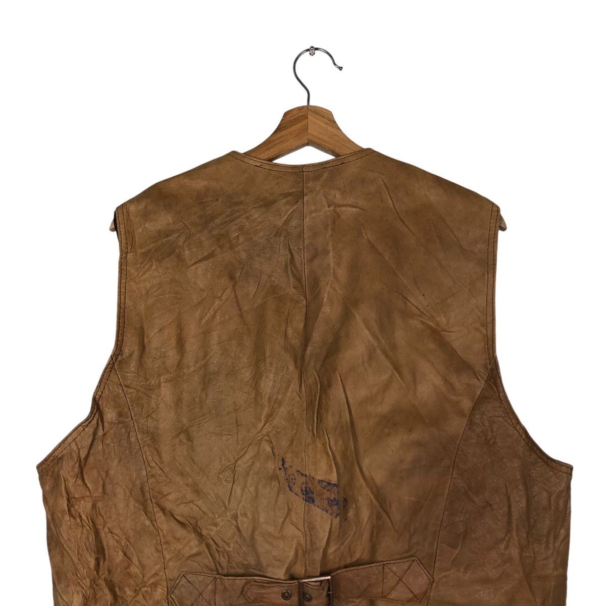 Genuine Leather 📌Vintage Genuine Leather Vest Biker Vera Pelle Size US M / EU 48-50 / 2 - 10 Thumbnail