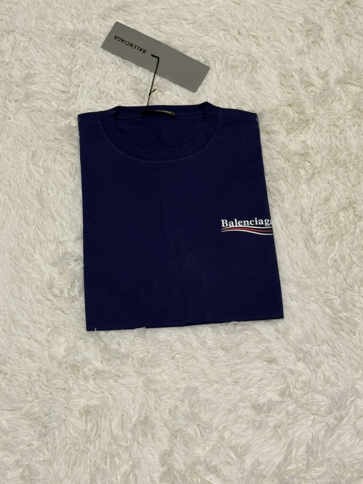 Balenciaga Balenciaga deep blue t shirt Size US L / EU 52-54 / 3 - 1 Thumbnail