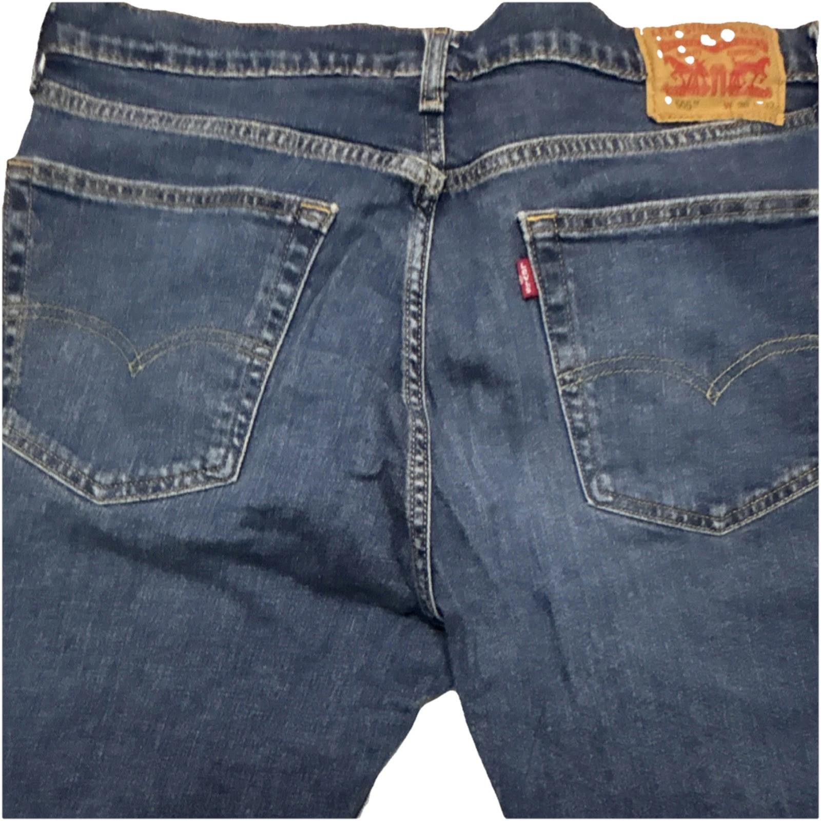 Levi's Levi's Straight Men's Jeans Blue Denim 36x32 Size US 36 / EU 52 - 3 Thumbnail