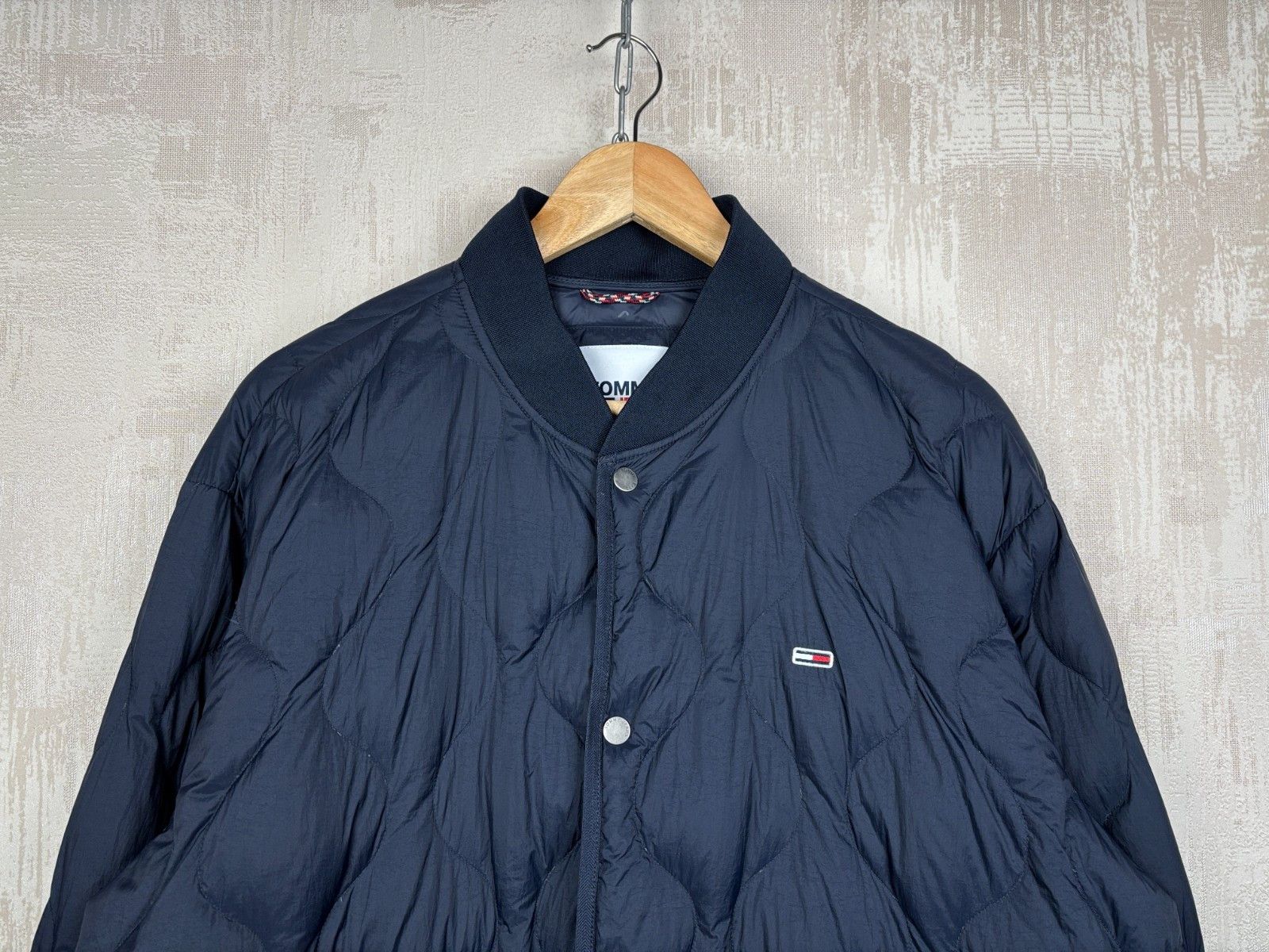 Tommy Jeans Tommy Jeans (Hilfiger) Quilted Down Jacket Navy Snap Button Size US XL / EU 56 / 4 - 3 Thumbnail