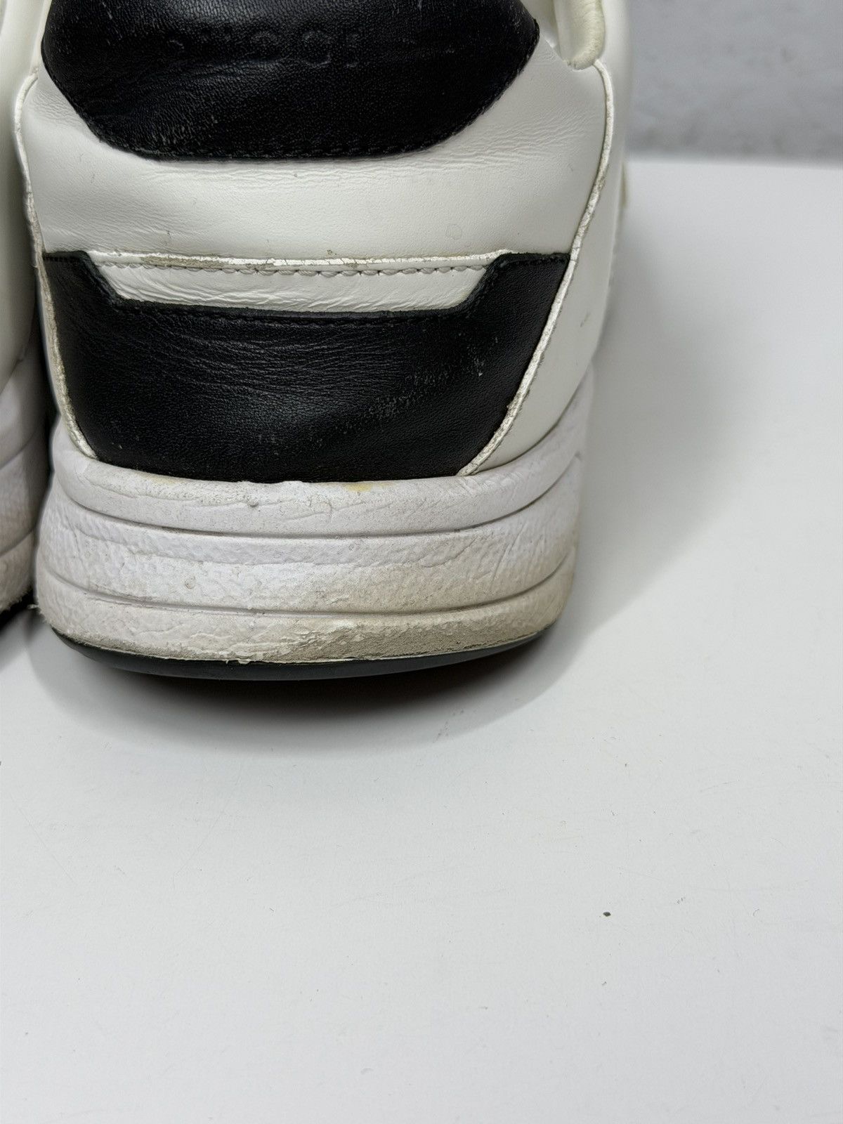Gucci GUCCI Black White GG Logo Sneakers Shoes Low Top Leather Size US 8 / EU 41 - 11 Thumbnail