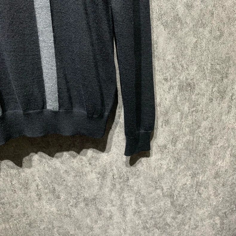 Givenchy Givenchy Black and grey striped wool knit sweater 2506-Next Size US L / EU 52-54 / 3 - 8 Thumbnail